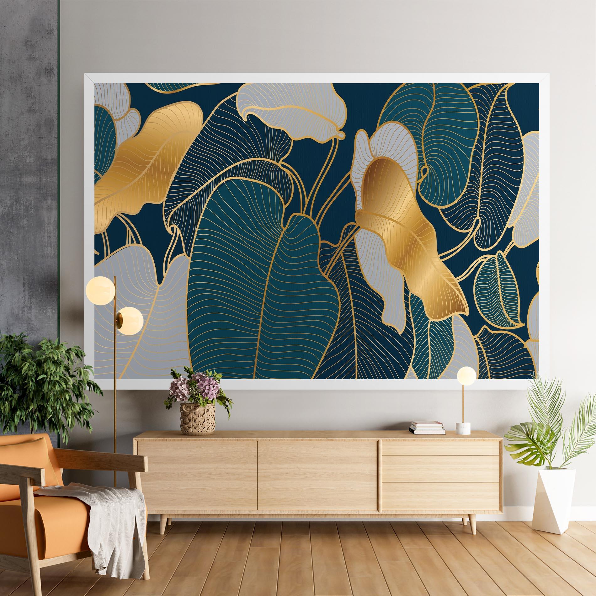 Leinwandbild Golden Leaves mockup 9