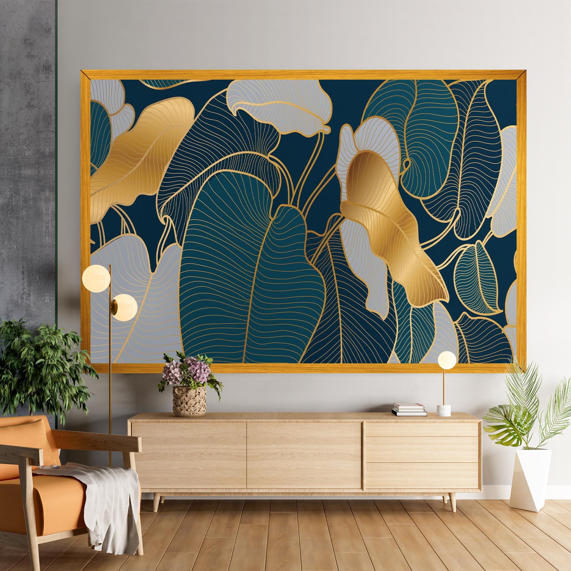 Leinwandbild Golden Leaves mockup 9