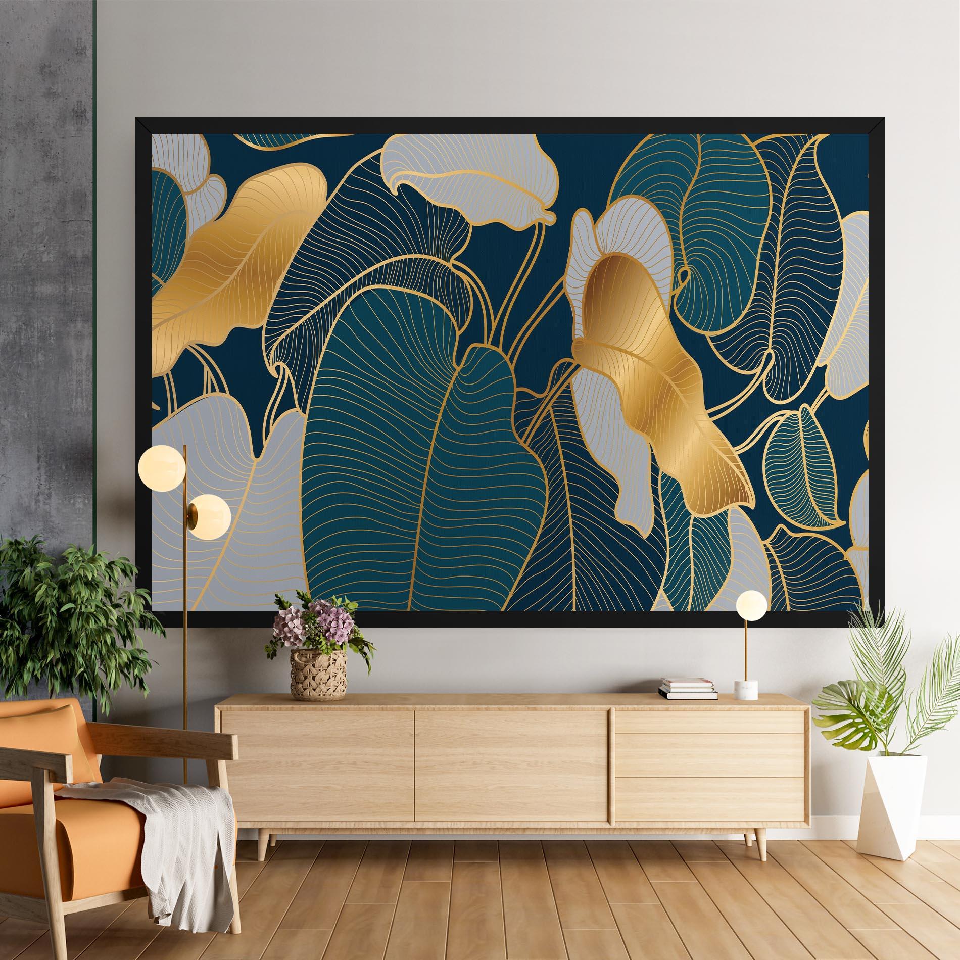 Leinwandbild Golden Leaves mockup 9