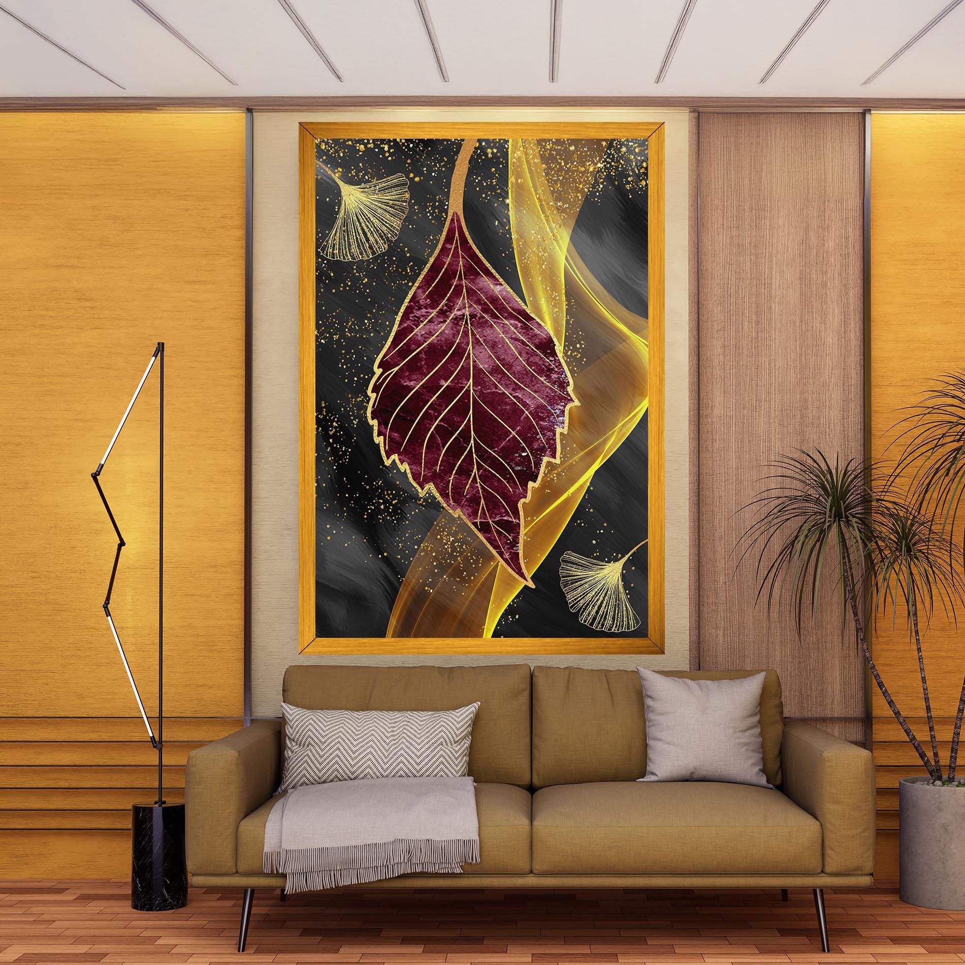 Golden Leaves Red mockup 9