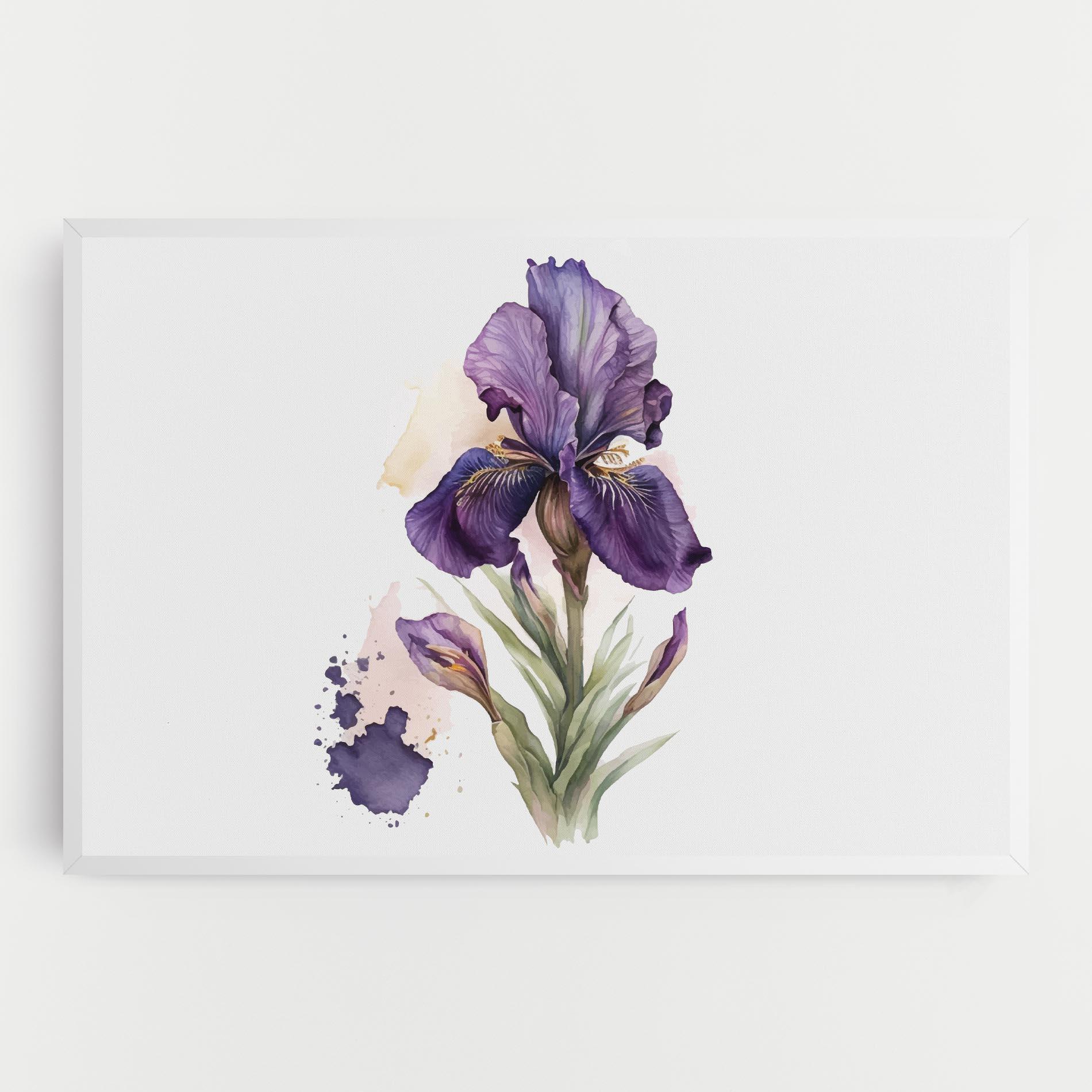 Leinwandbild Beautiful Purple Iris mockup 0