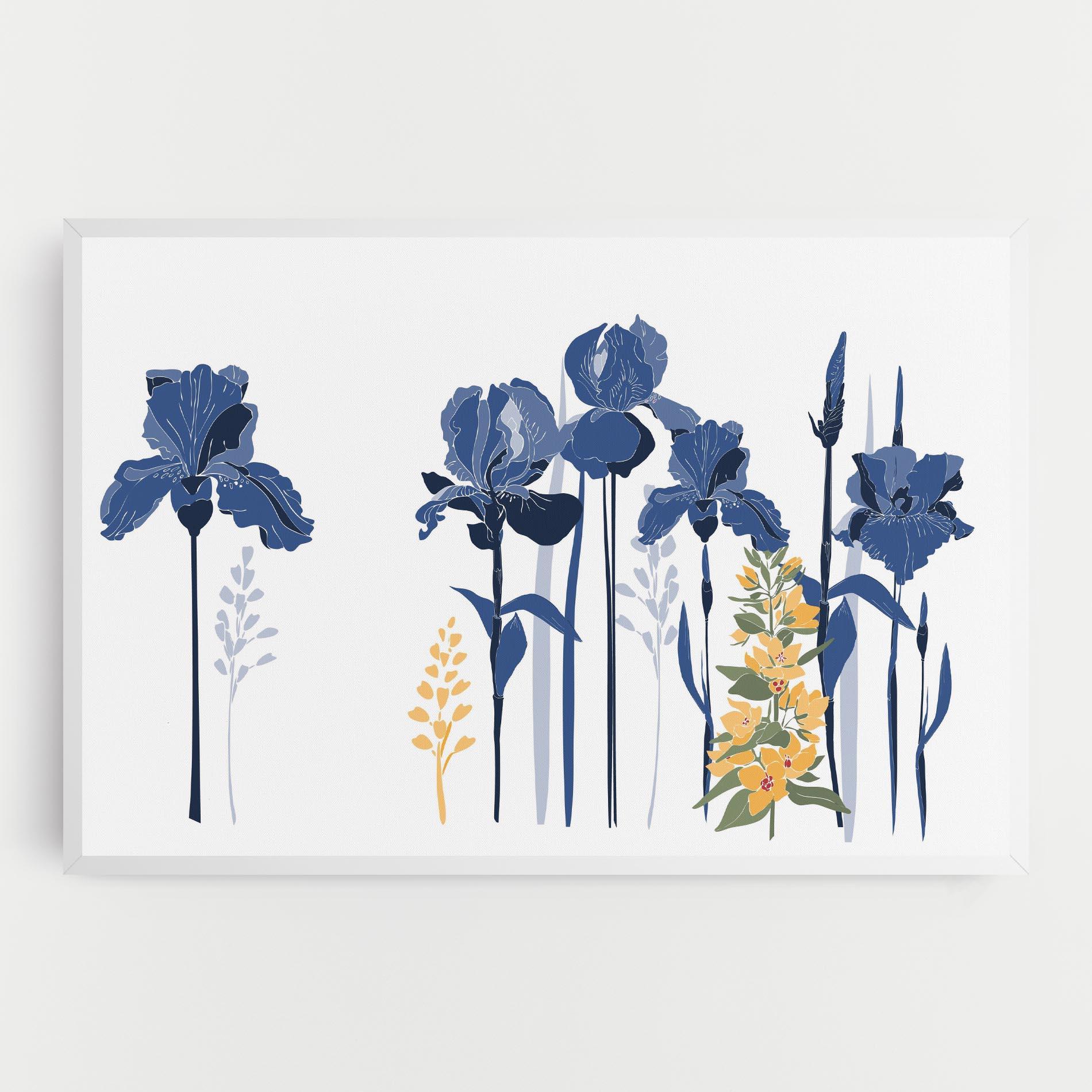 Leinwandbild Iris Blue Art mockup 0