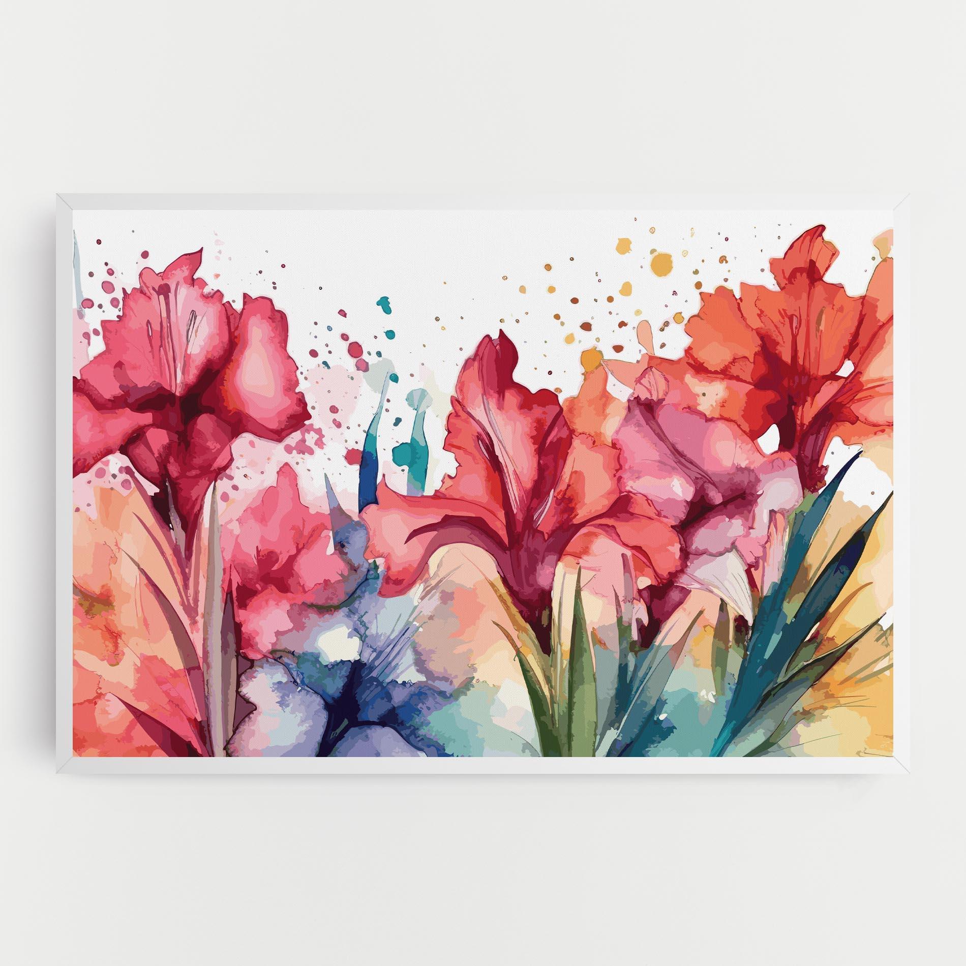 Leinwandbild Pink Blue Iris mockup 0