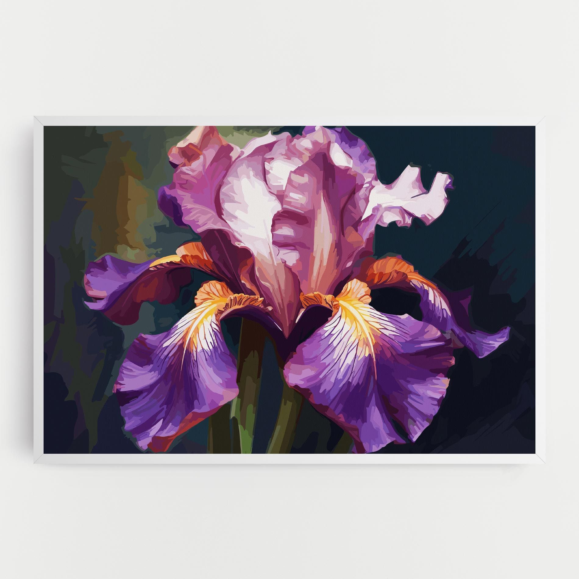 Purple Orange Iris Art mockup 0