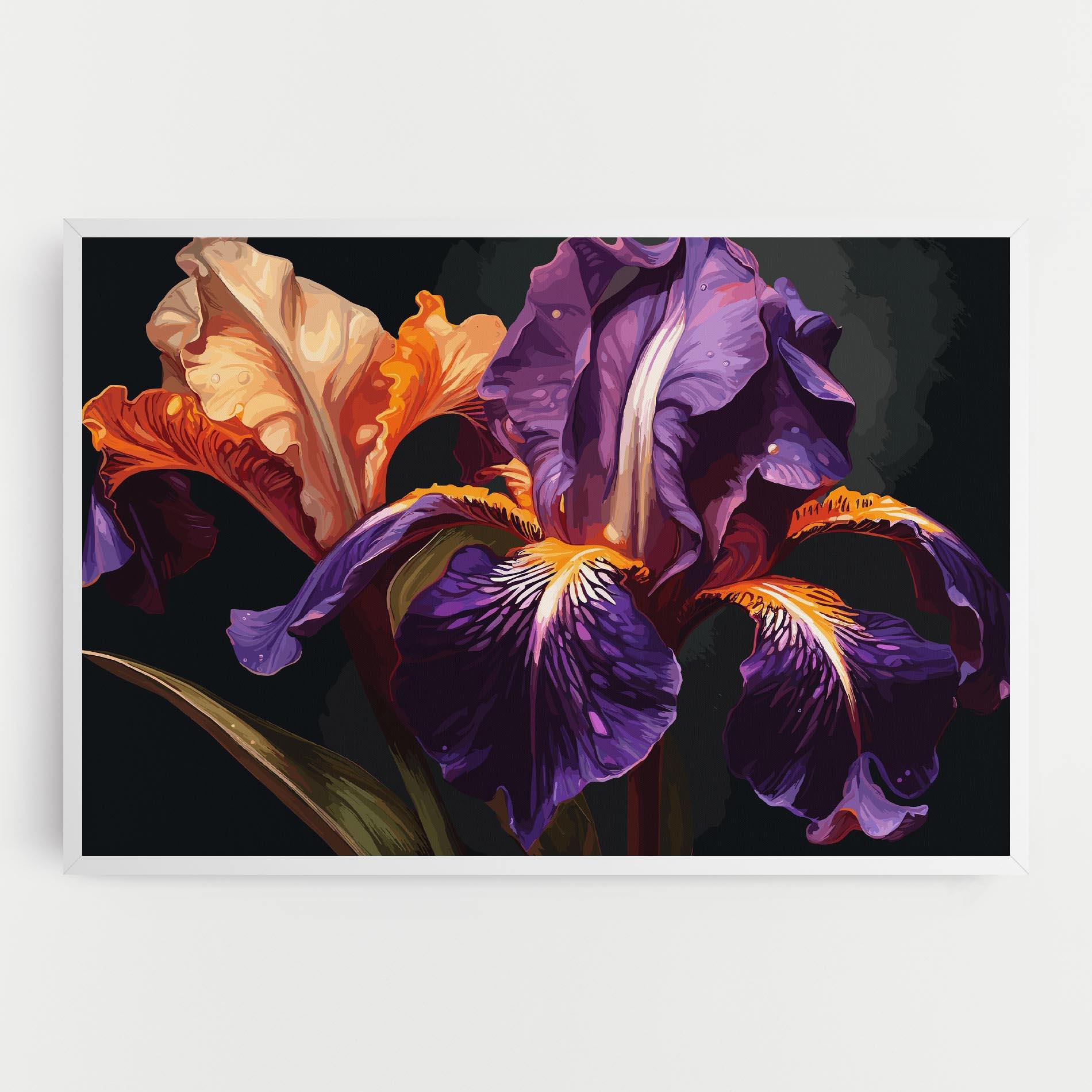 Leinwandbild Purple Orange Iris mockup 0