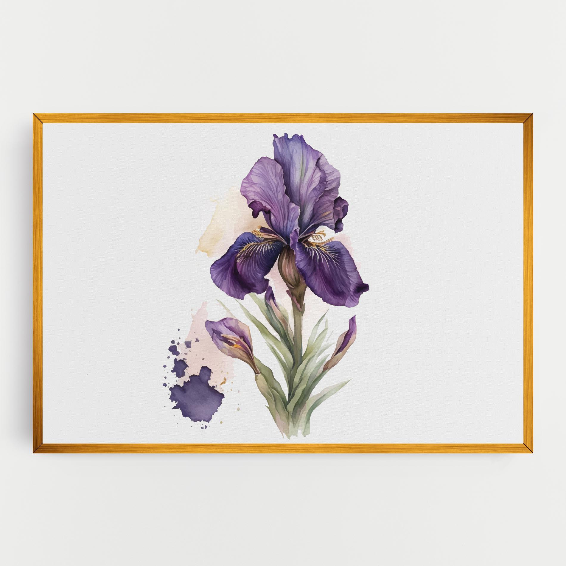 Leinwandbild Beautiful Purple Iris mockup 0