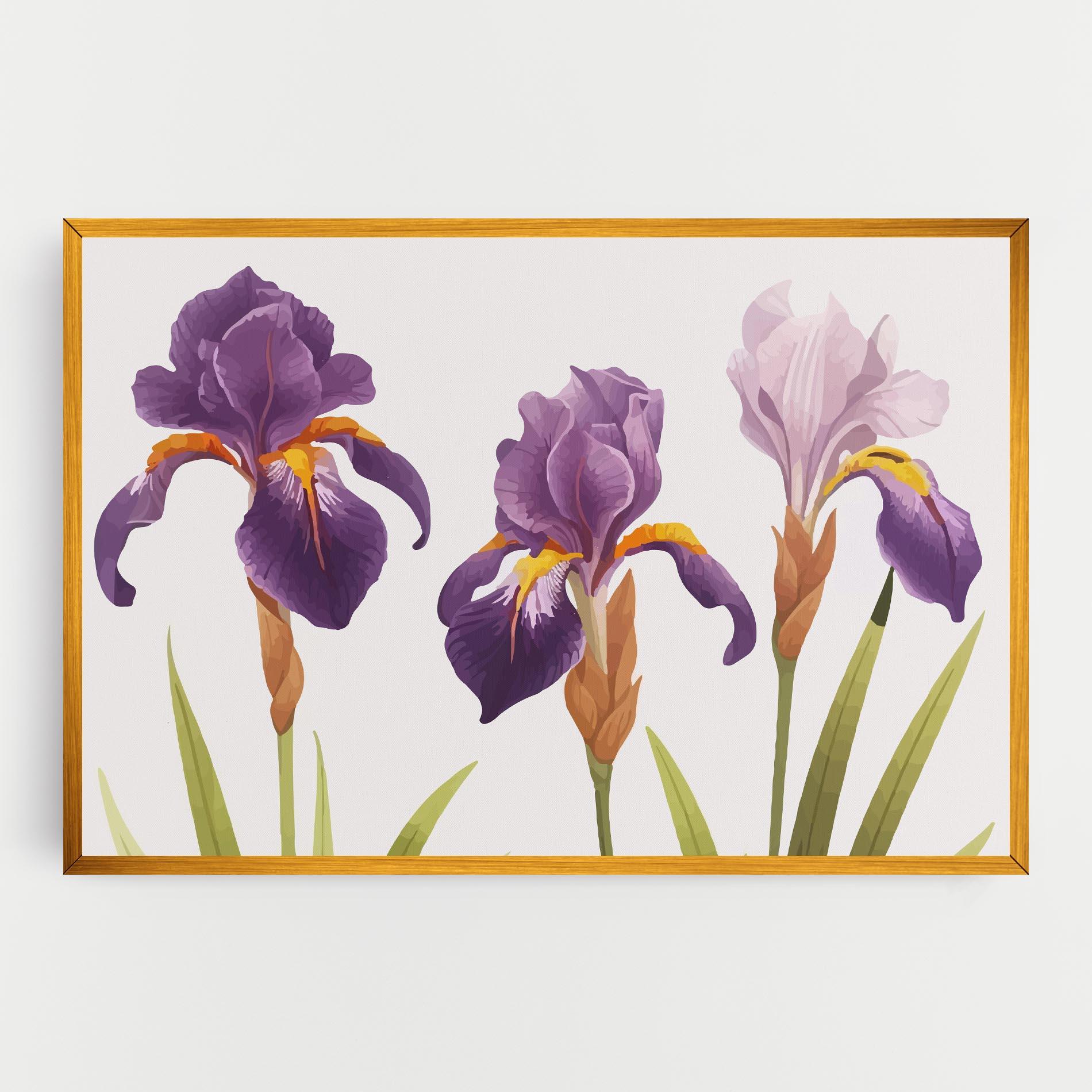 Leinwandbild Iris Leaf mockup 0