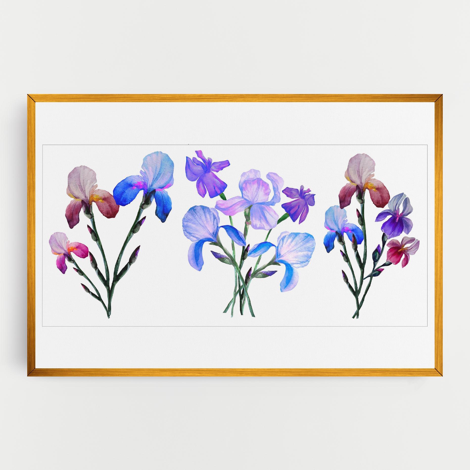 Leinwandbild Iris Set mockup 0