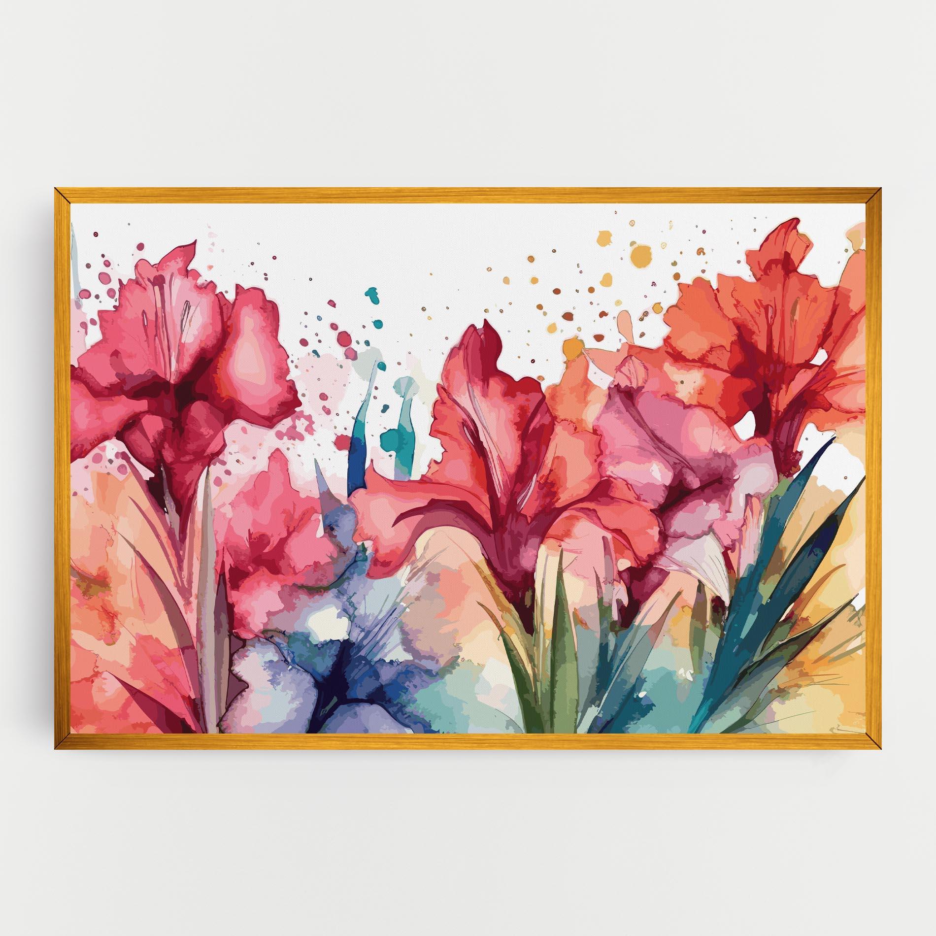 Leinwandbild Pink Blue Iris mockup 0