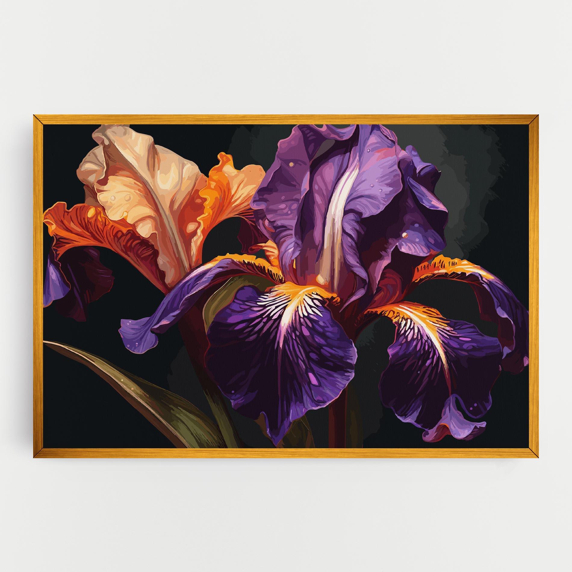 Leinwandbild Purple Orange Iris mockup 0