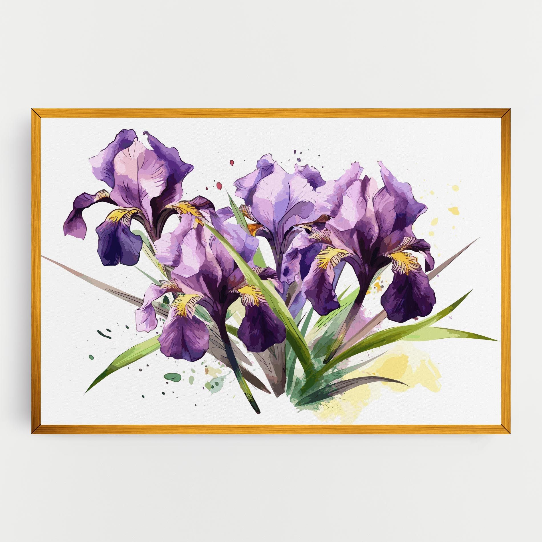 Watercolor Purple Iris mockup 0