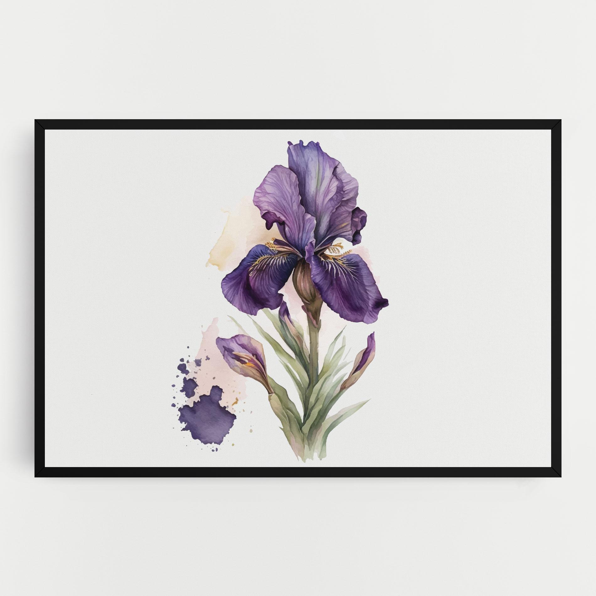 Leinwandbild Beautiful Purple Iris mockup 0