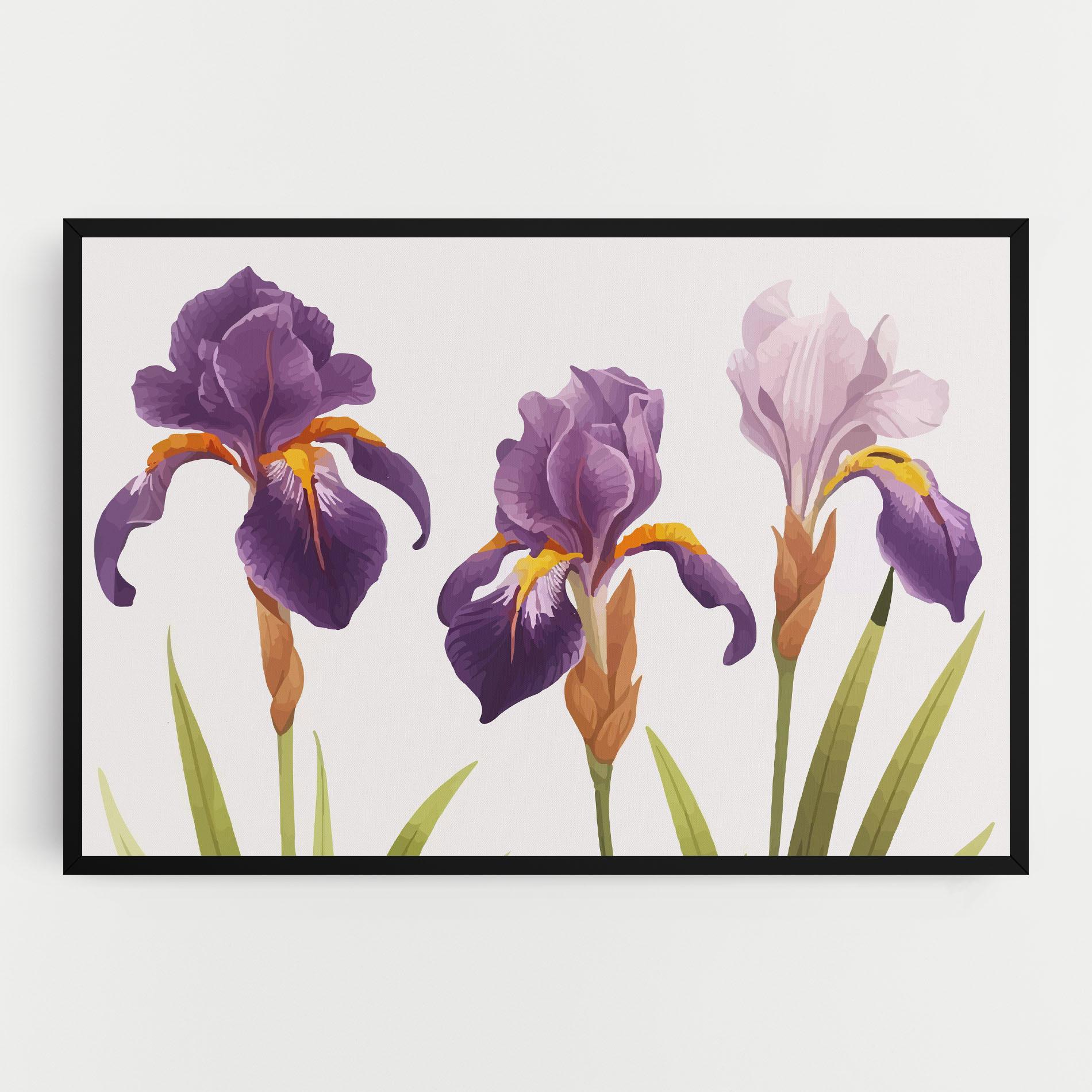 Leinwandbild Iris Leaf mockup 0