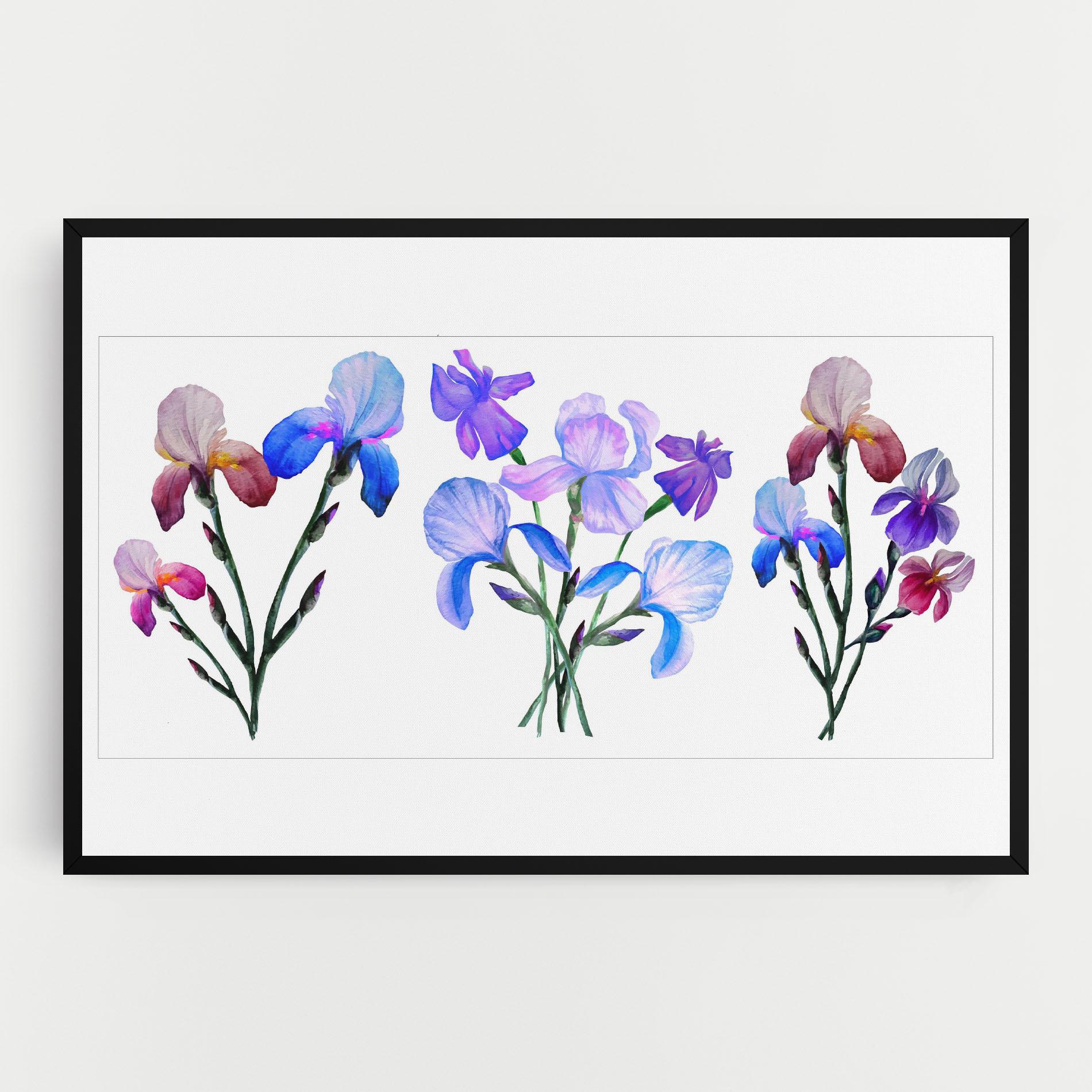 Leinwandbild Iris Set mockup 0