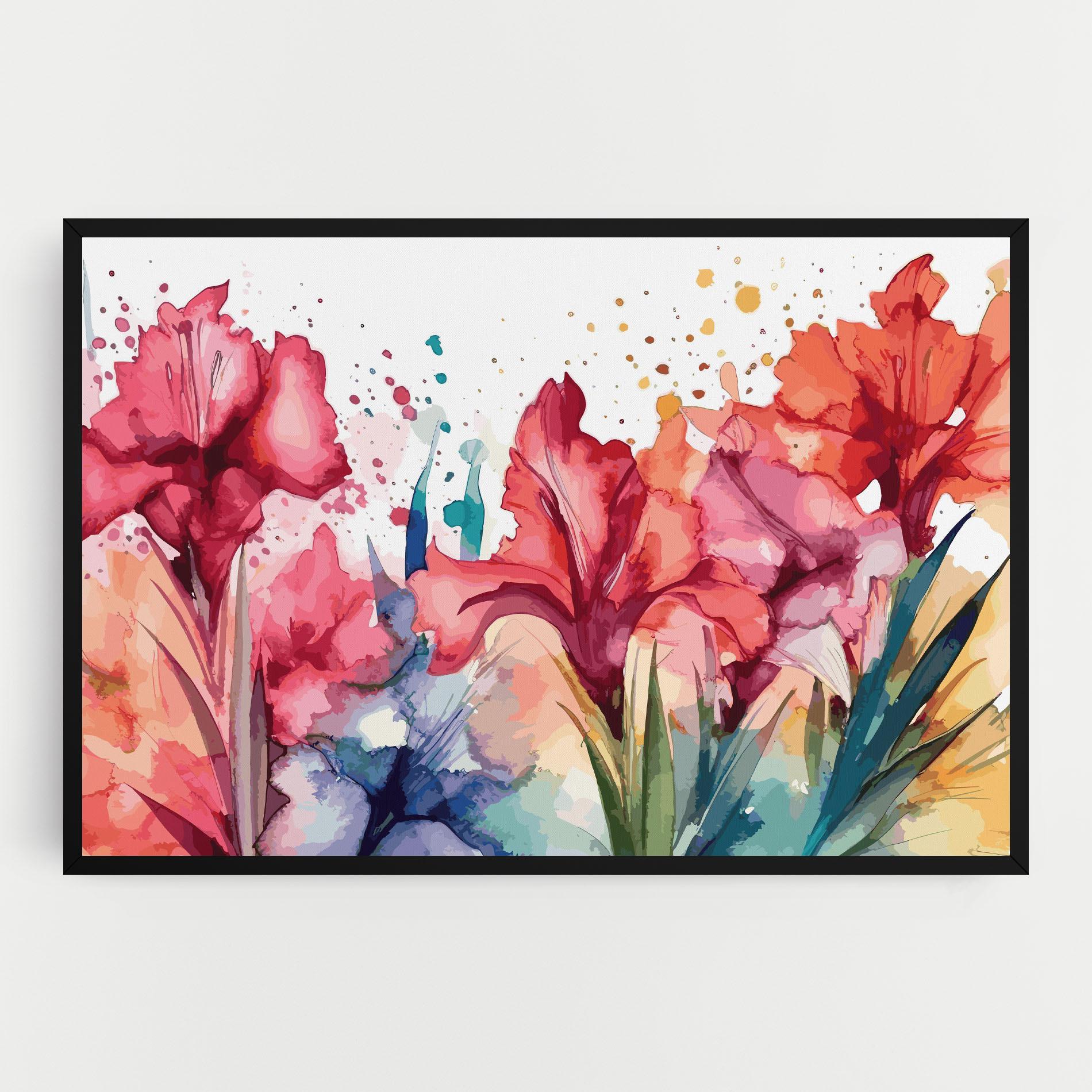 Leinwandbild Pink Blue Iris mockup 0