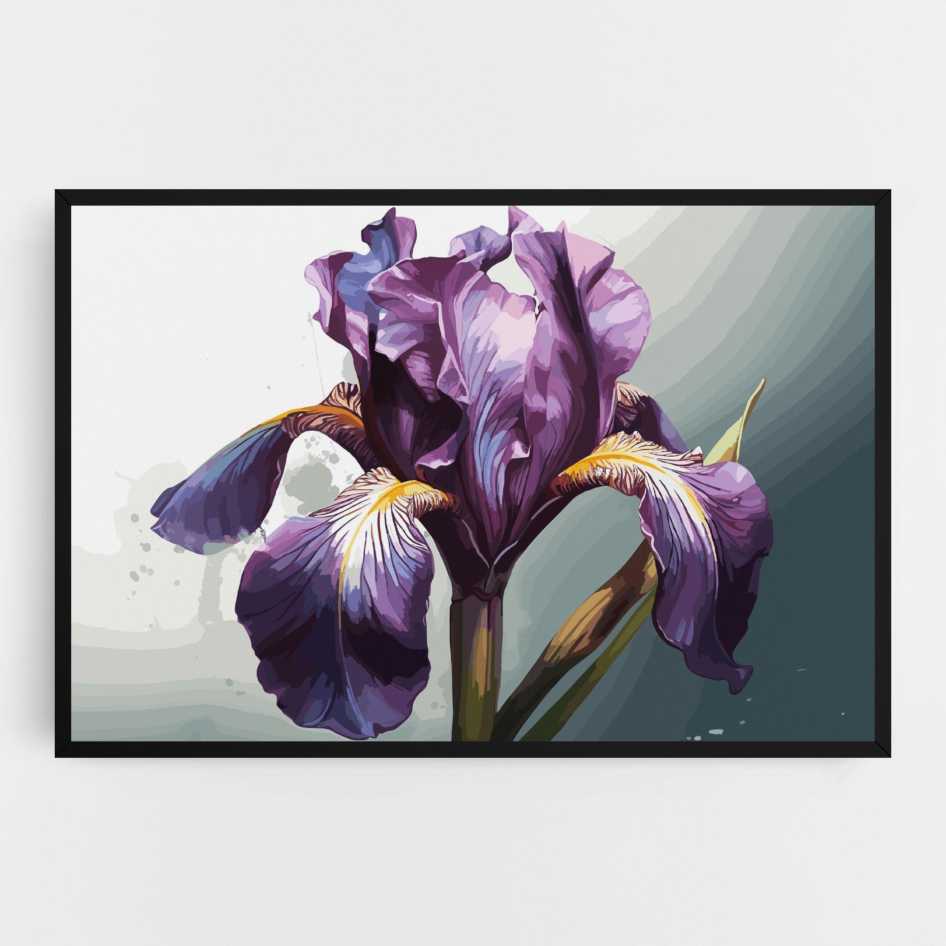 Leinwandbild Purple Blue Iris mockup 0