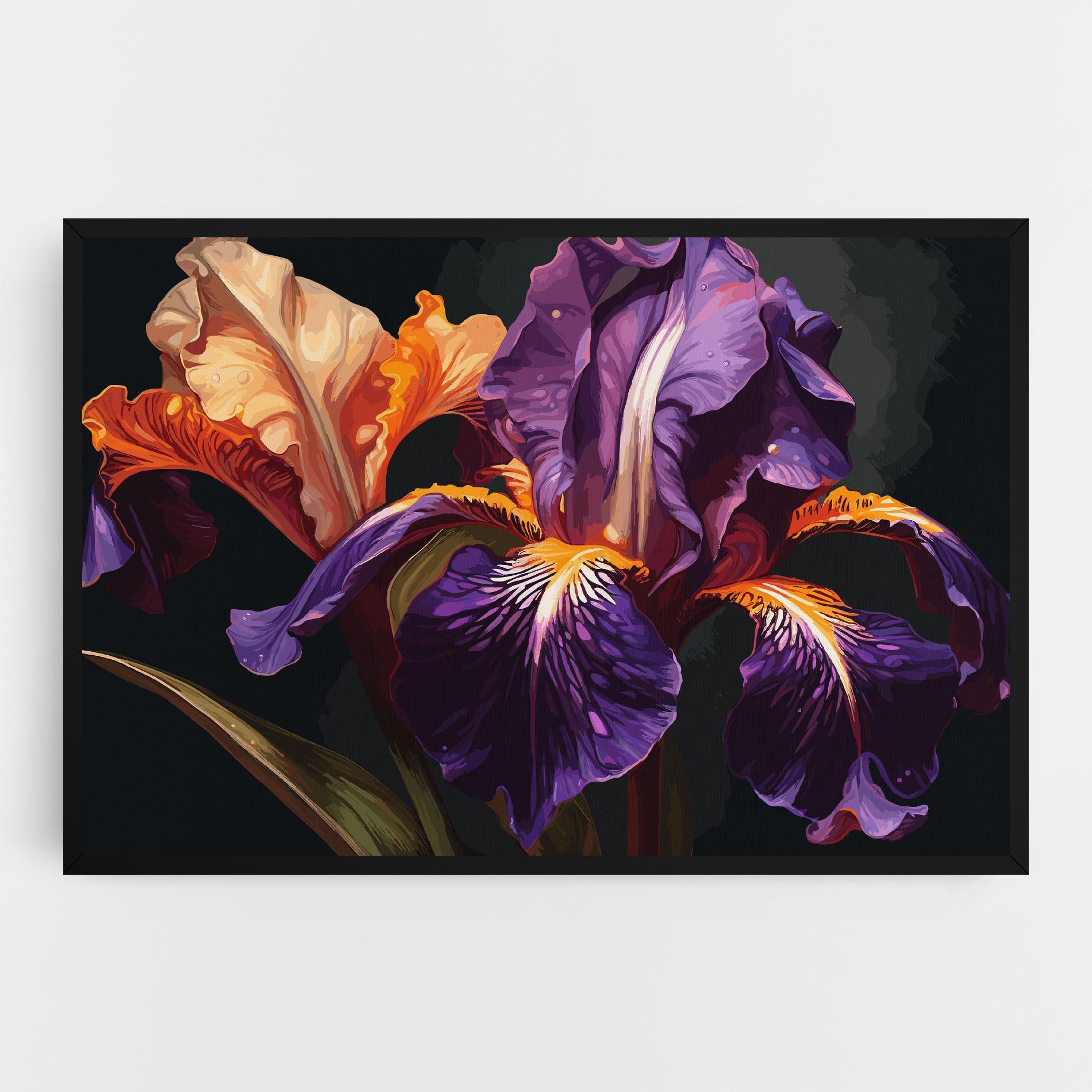Leinwandbild Purple Orange Iris mockup 0