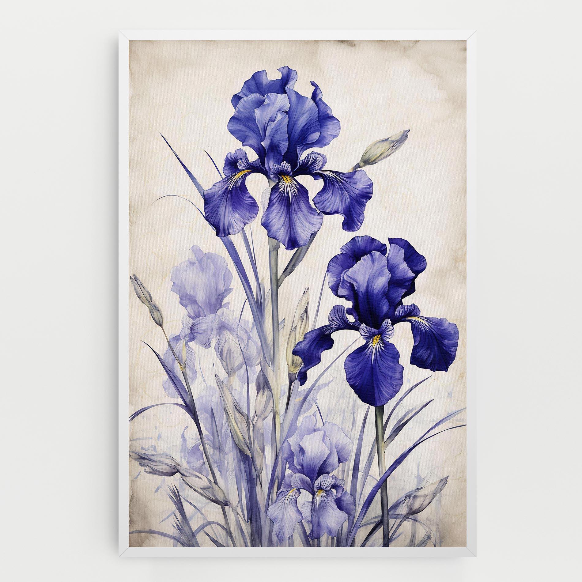 Leinwandbild Irises Painting mockup 0