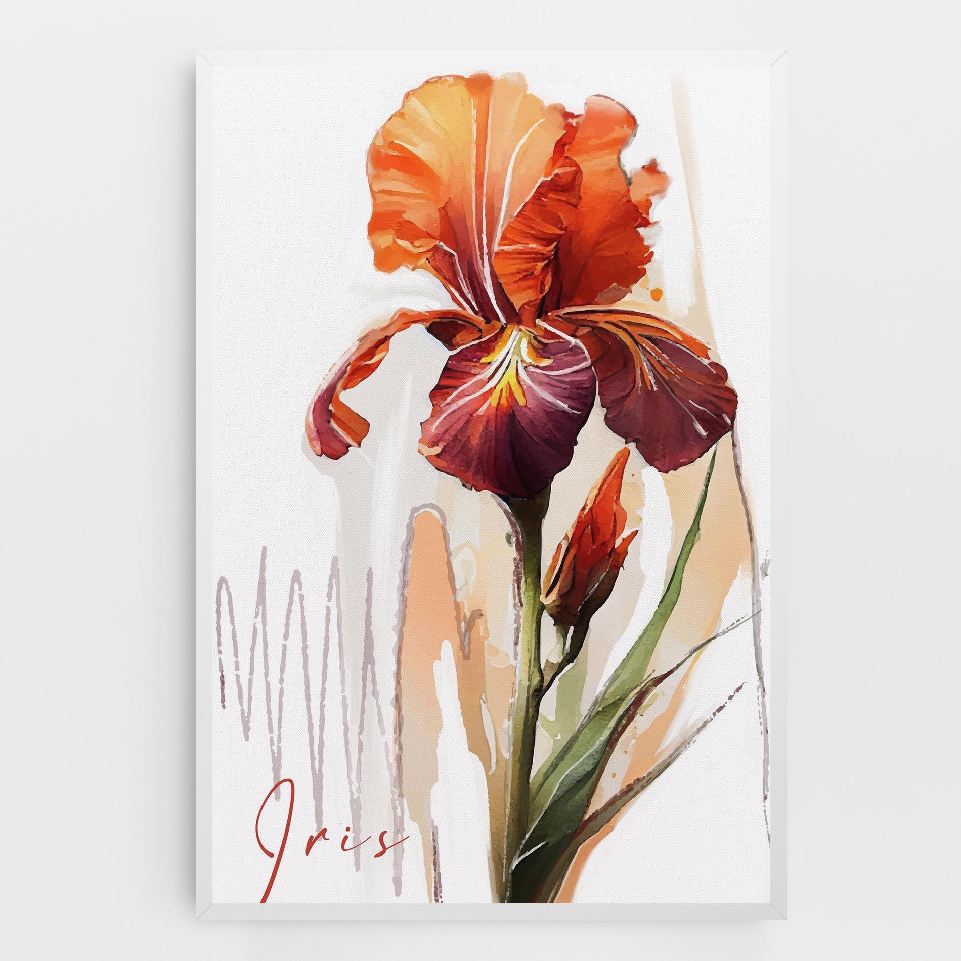 Leinwandbild Orange Iris mockup 0