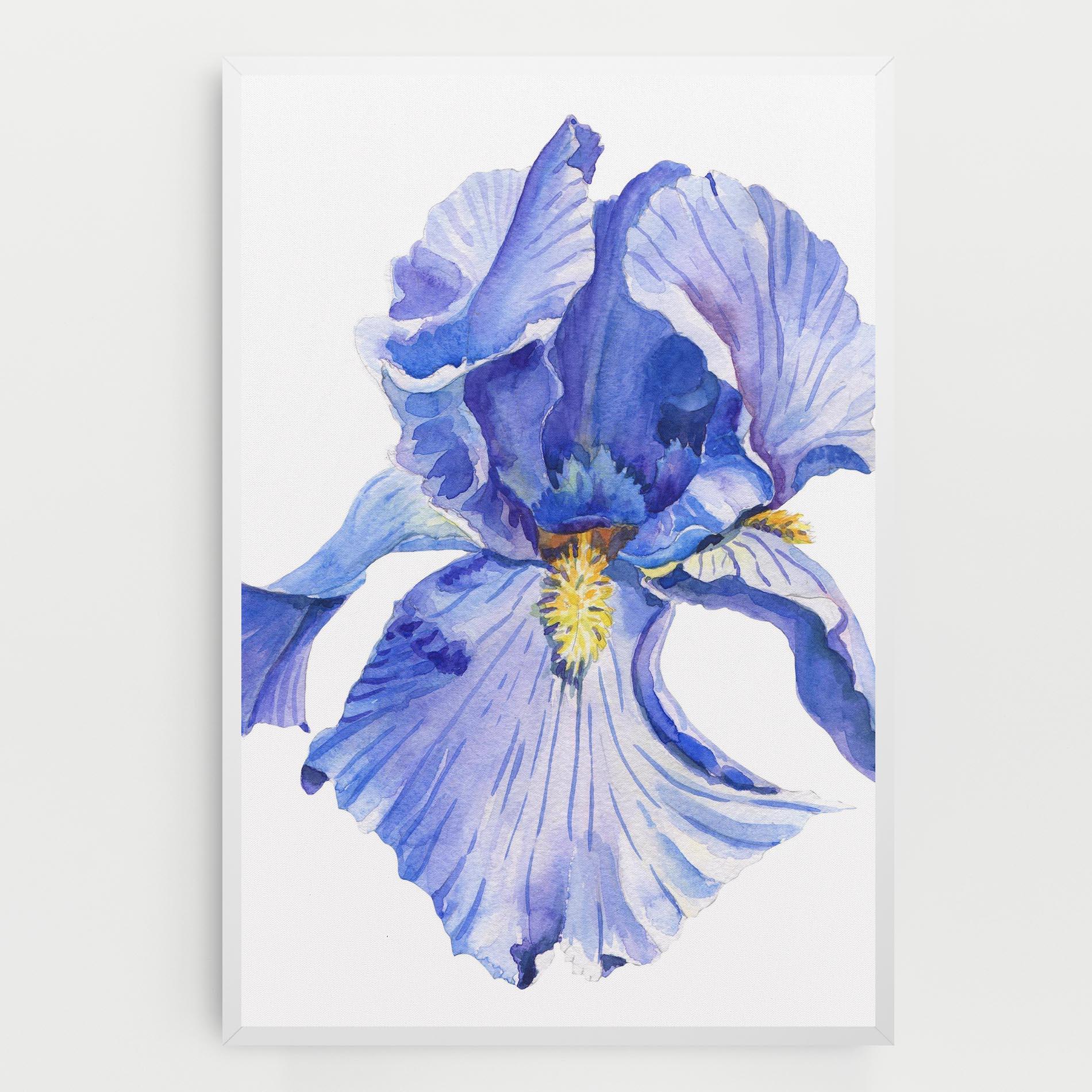 Leinwandbild Purple Iris On White mockup 0