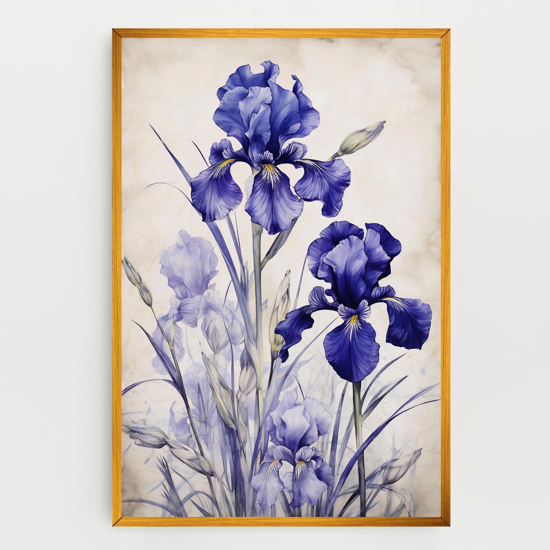 Leinwandbild Irises Painting mockup 0