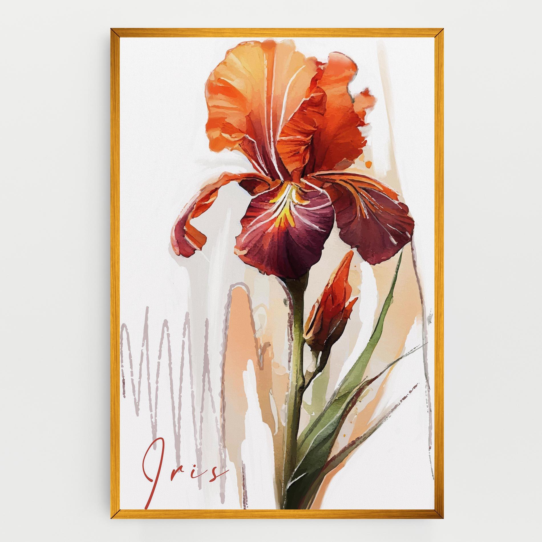 Leinwandbild Orange Iris mockup 0