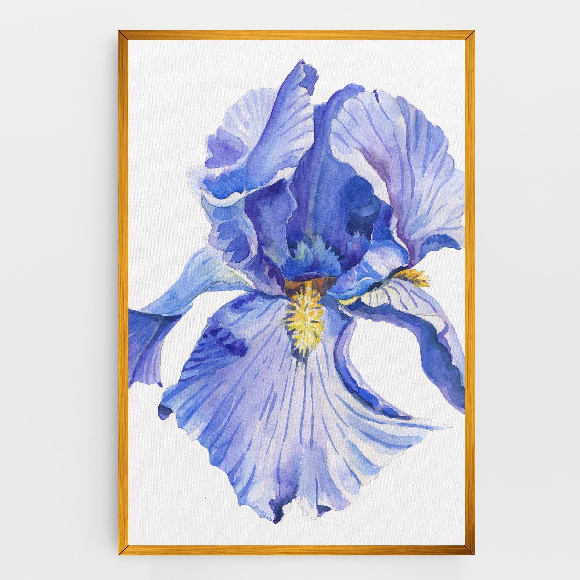 Leinwandbild Purple Iris On White mockup 0