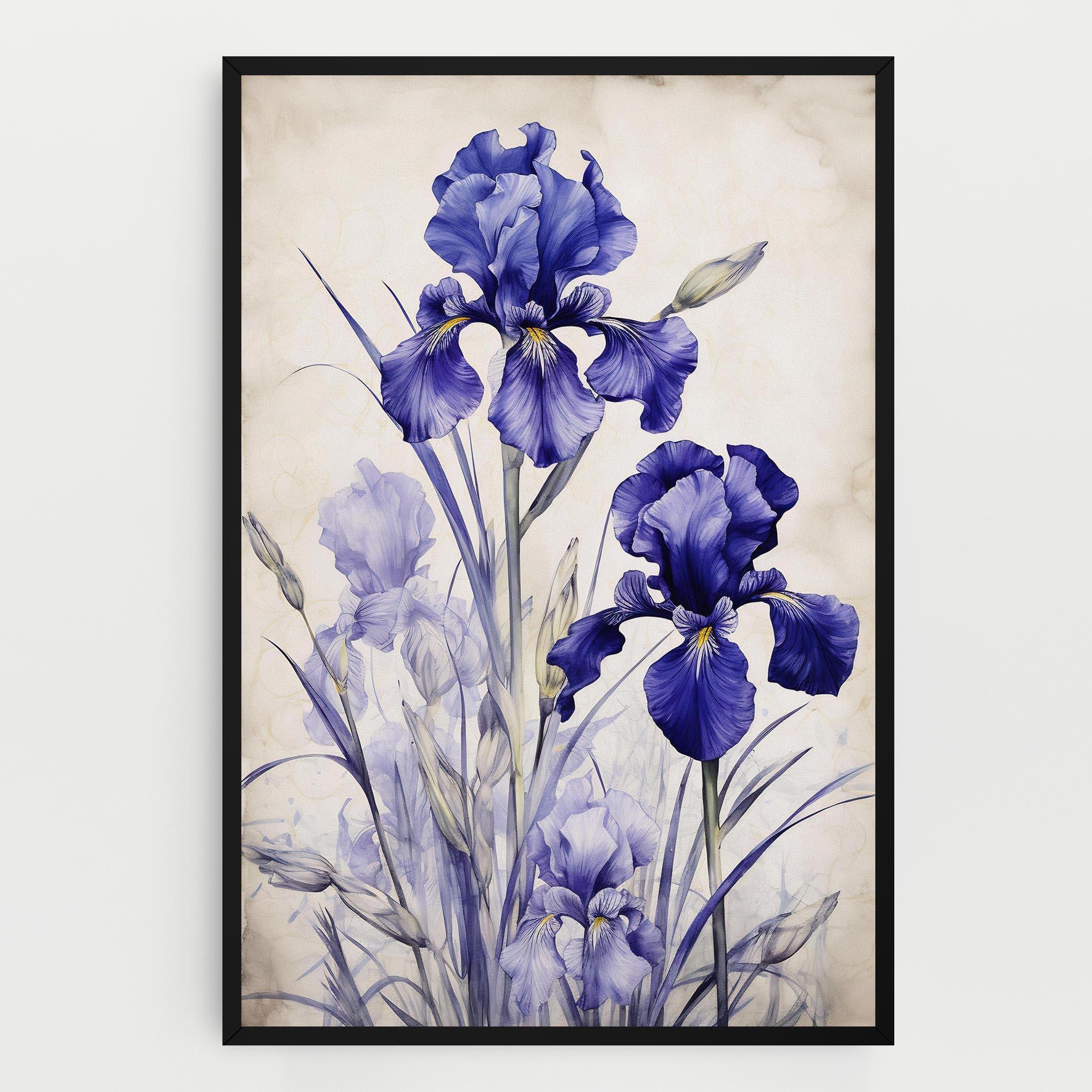 Leinwandbild Irises Painting mockup 0