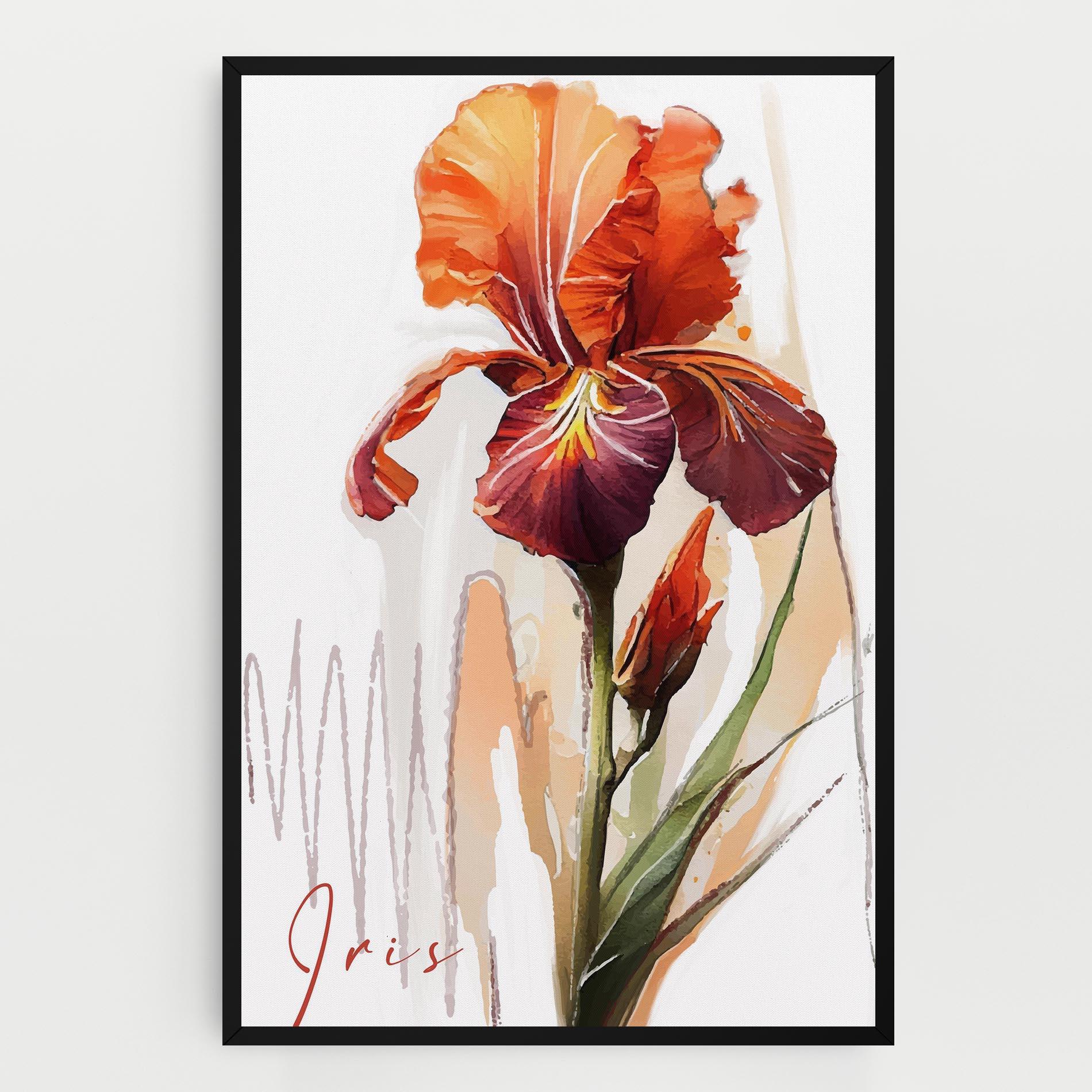 Leinwandbild Orange Iris mockup 0