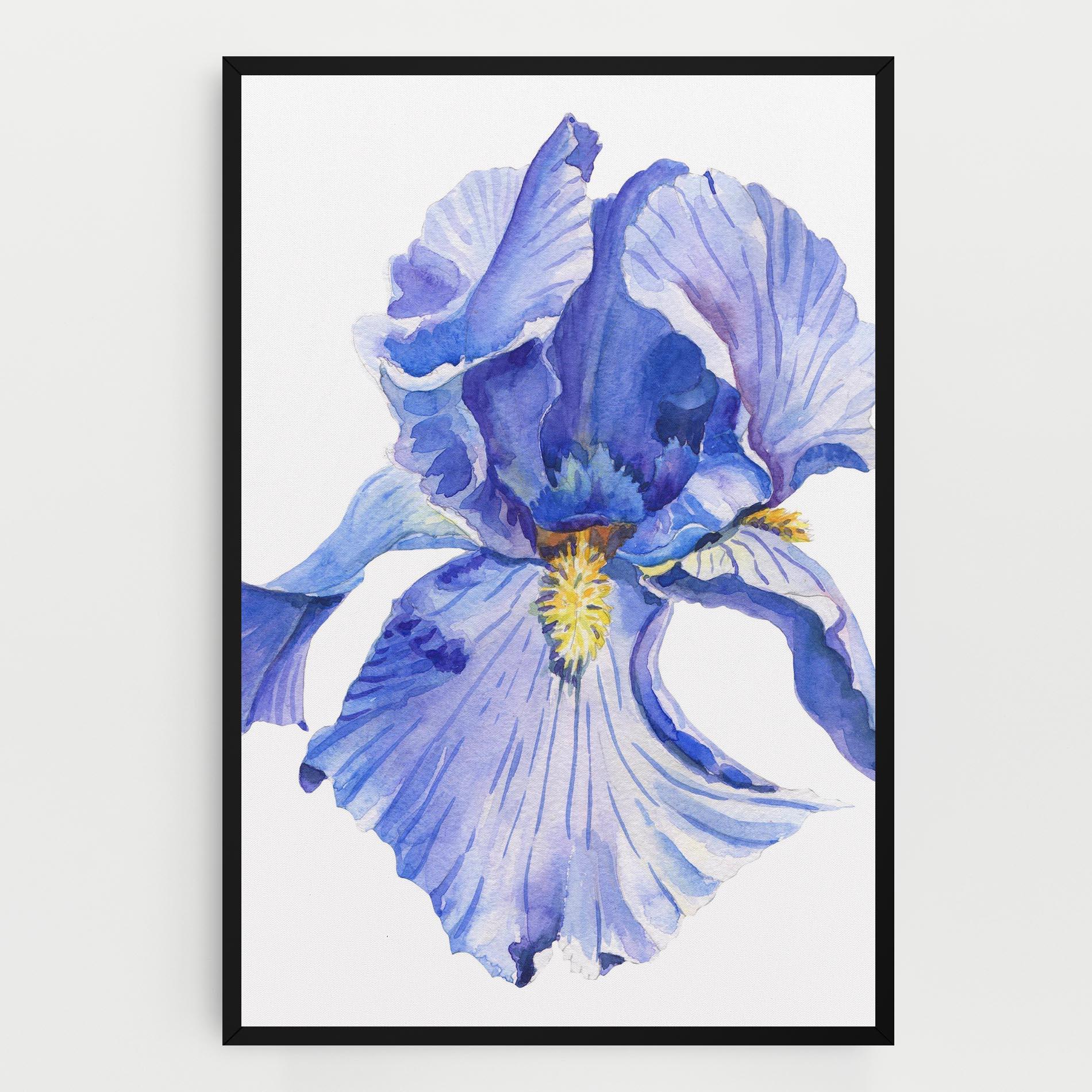 Leinwandbild Purple Iris On White mockup 0