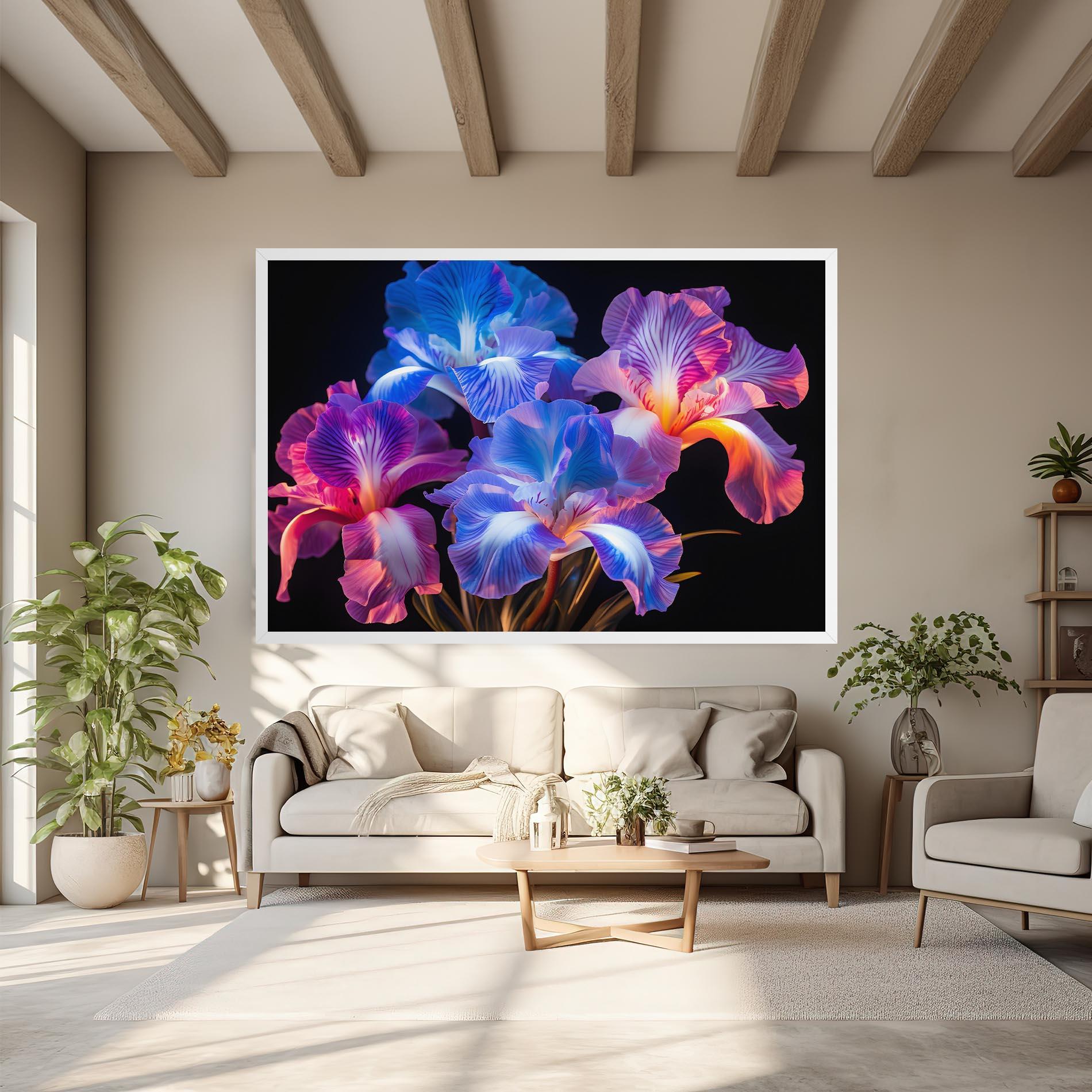 Leinwandbild Blue Light Iris mockup 6