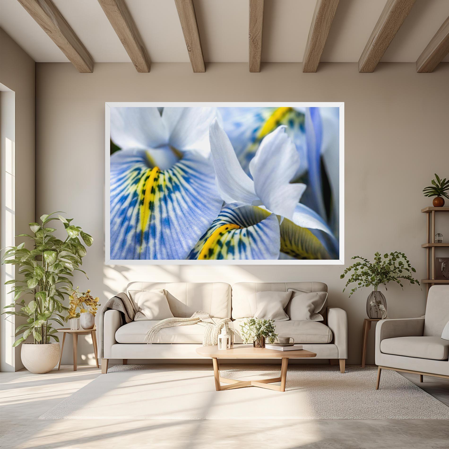 Leinwandbild Blue Yellow Iris mockup 6