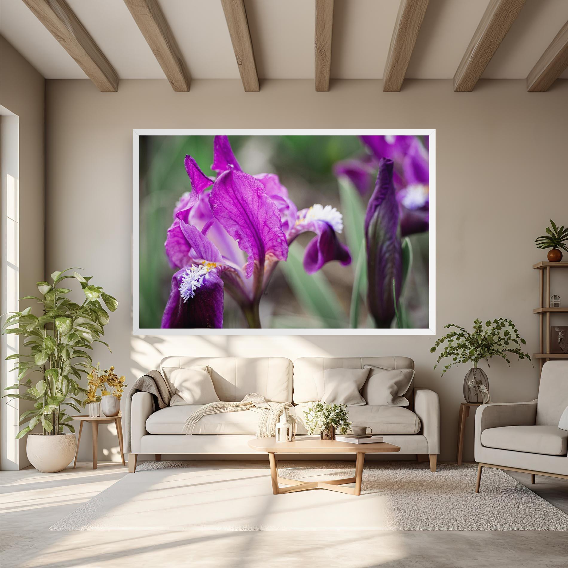 Leinwandbild Dark Pink Iris mockup 6