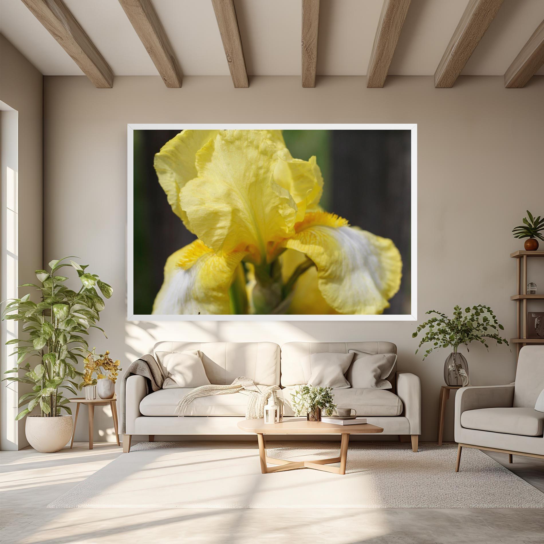 Leinwandbild Garden Yellow Iris mockup 6