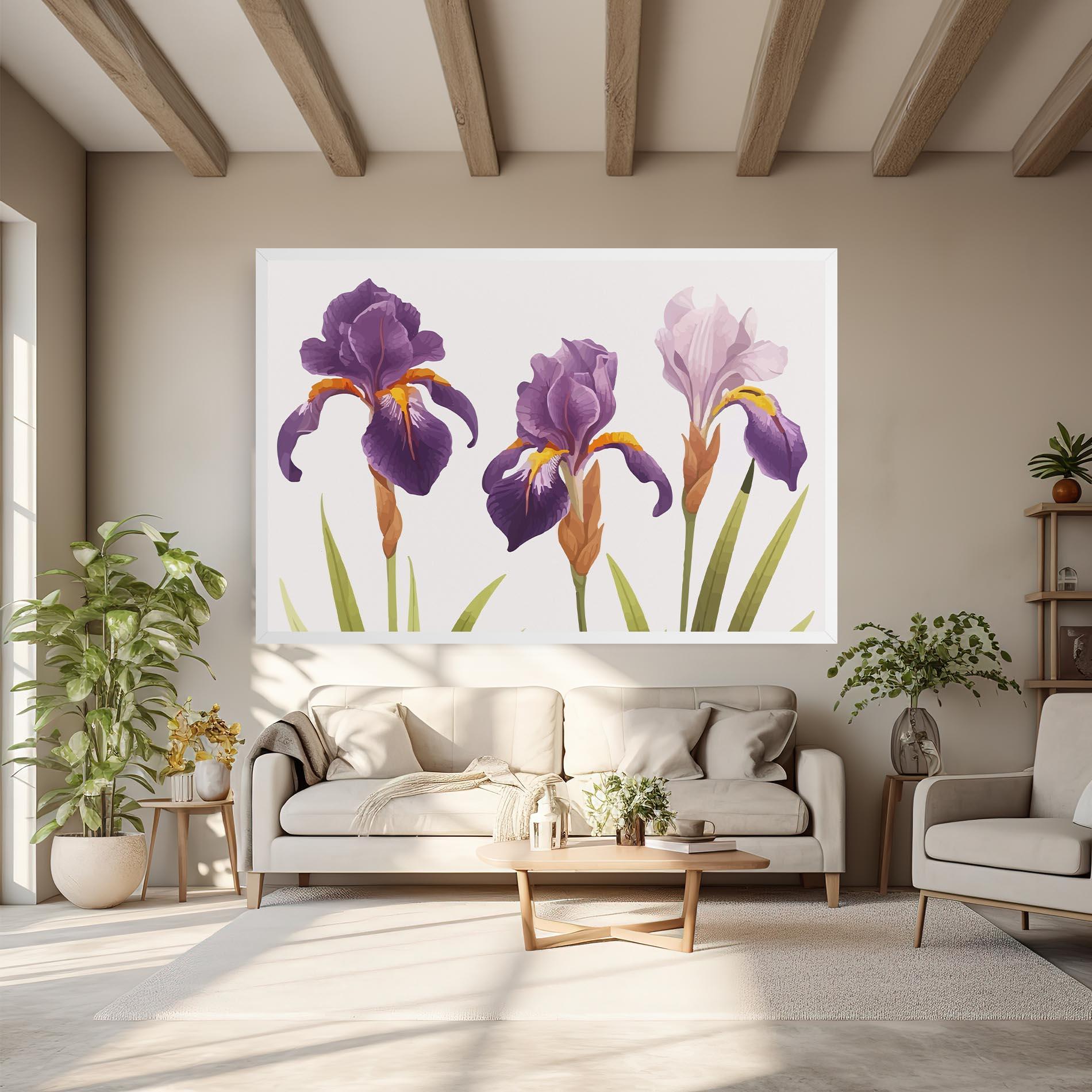 Leinwandbild Iris Leaf mockup 6