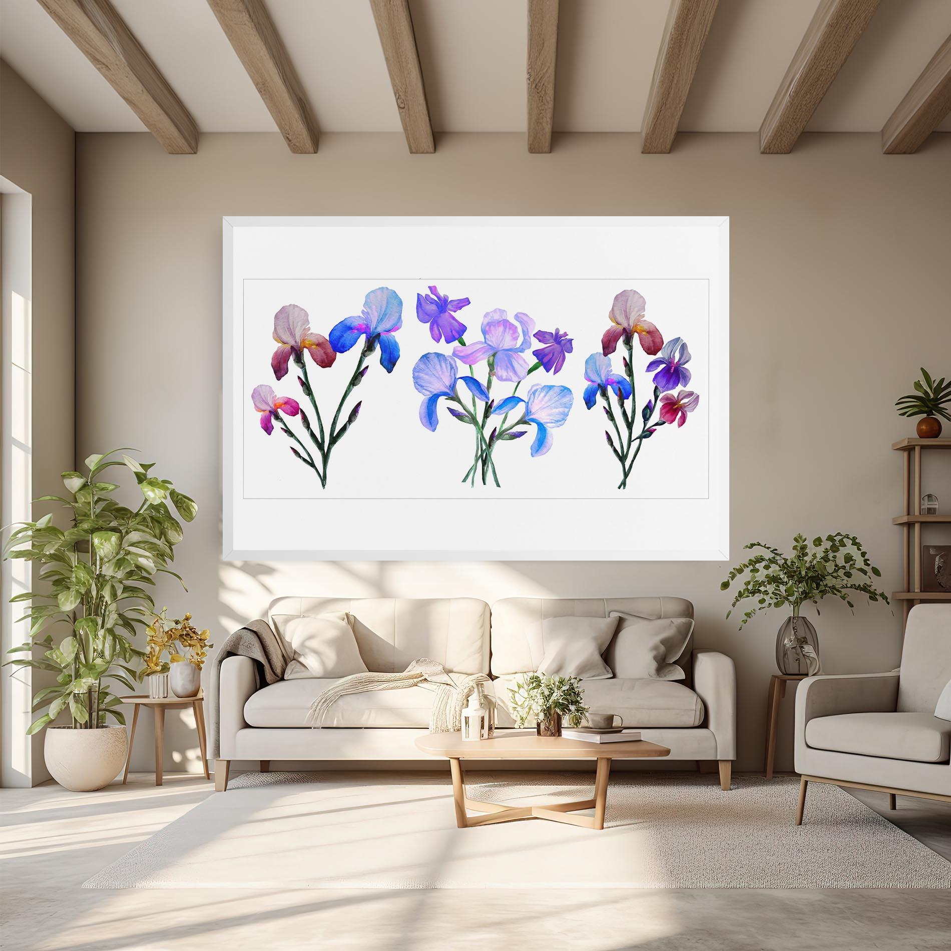 Leinwandbild Iris Set mockup 6