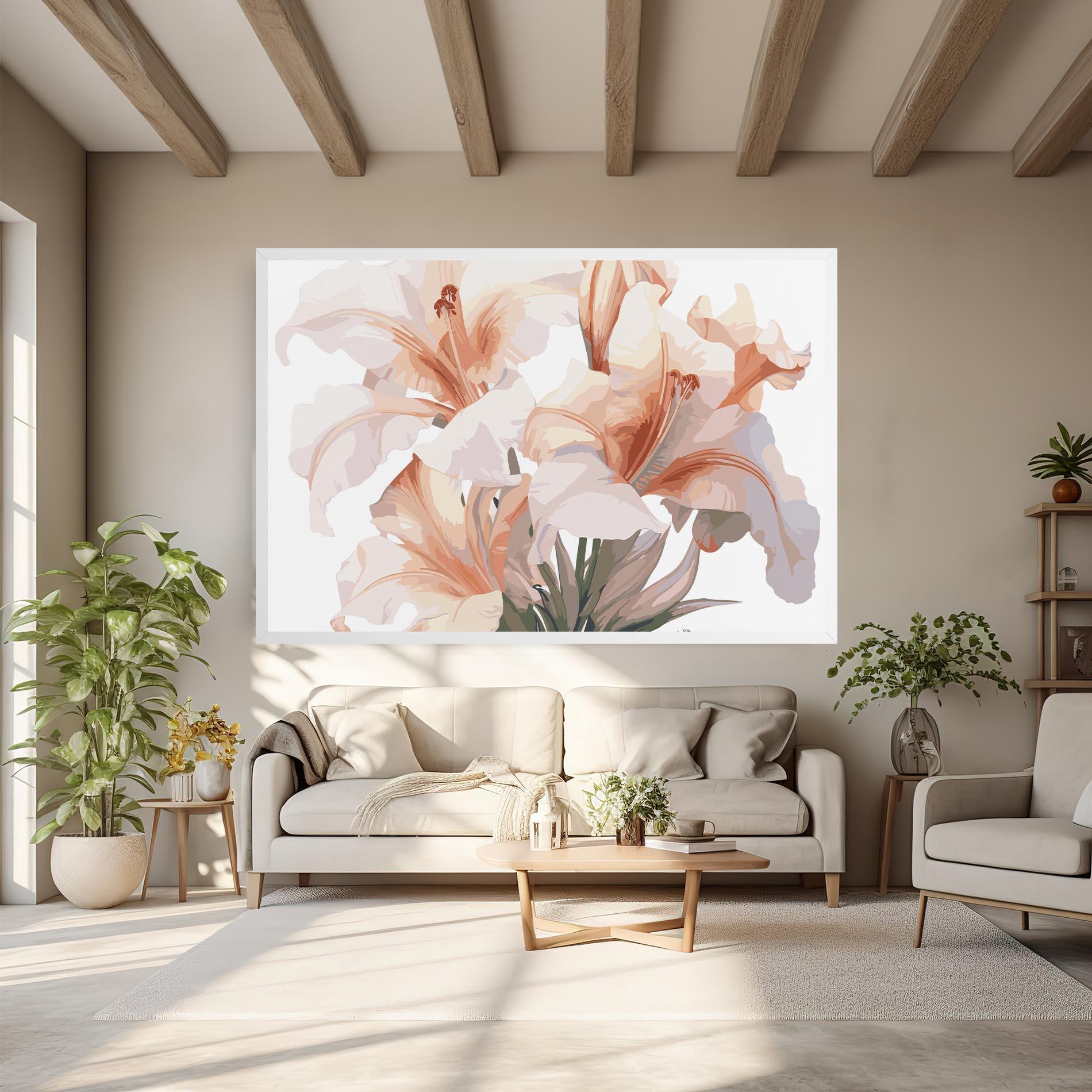 Leinwandbild Light Orange Iris mockup 6