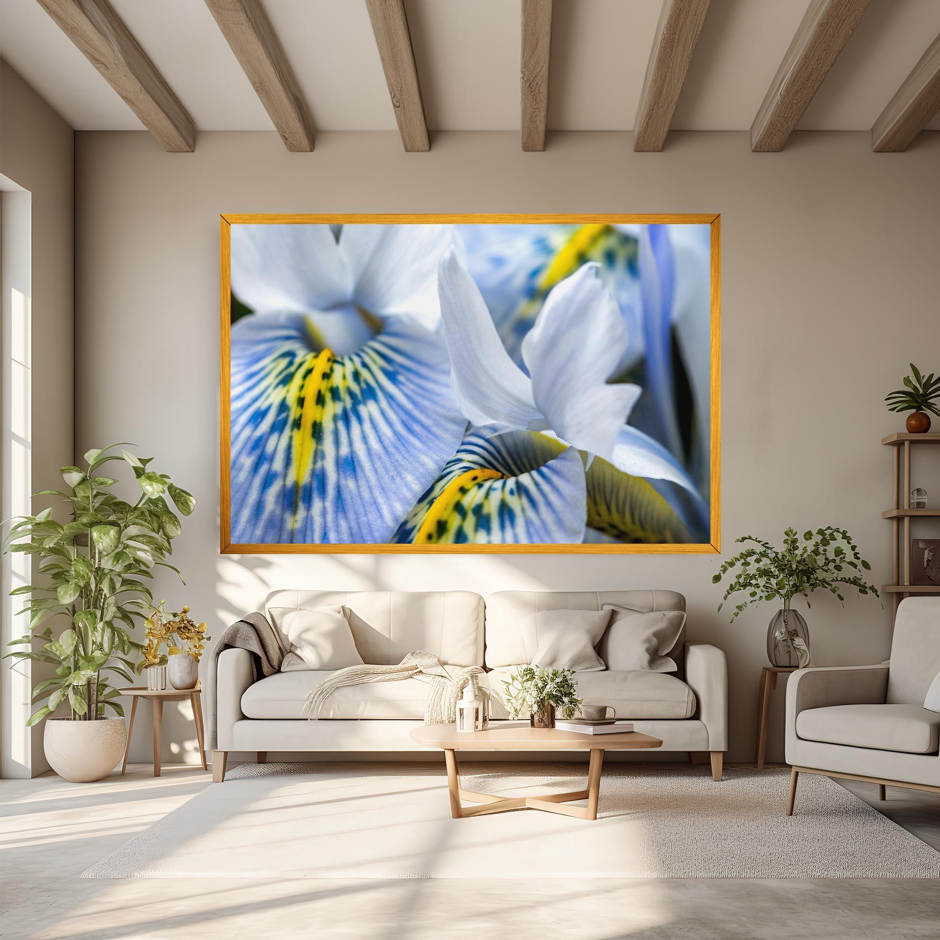Leinwandbild Blue Yellow Iris mockup 6