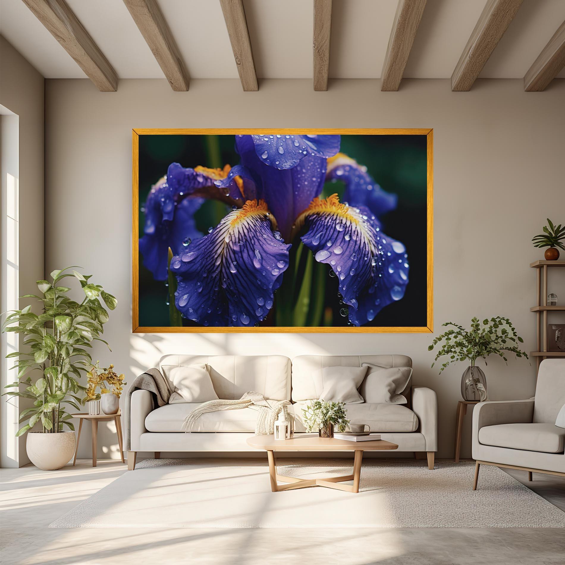 Leinwandbild Iris After Rain mockup 6