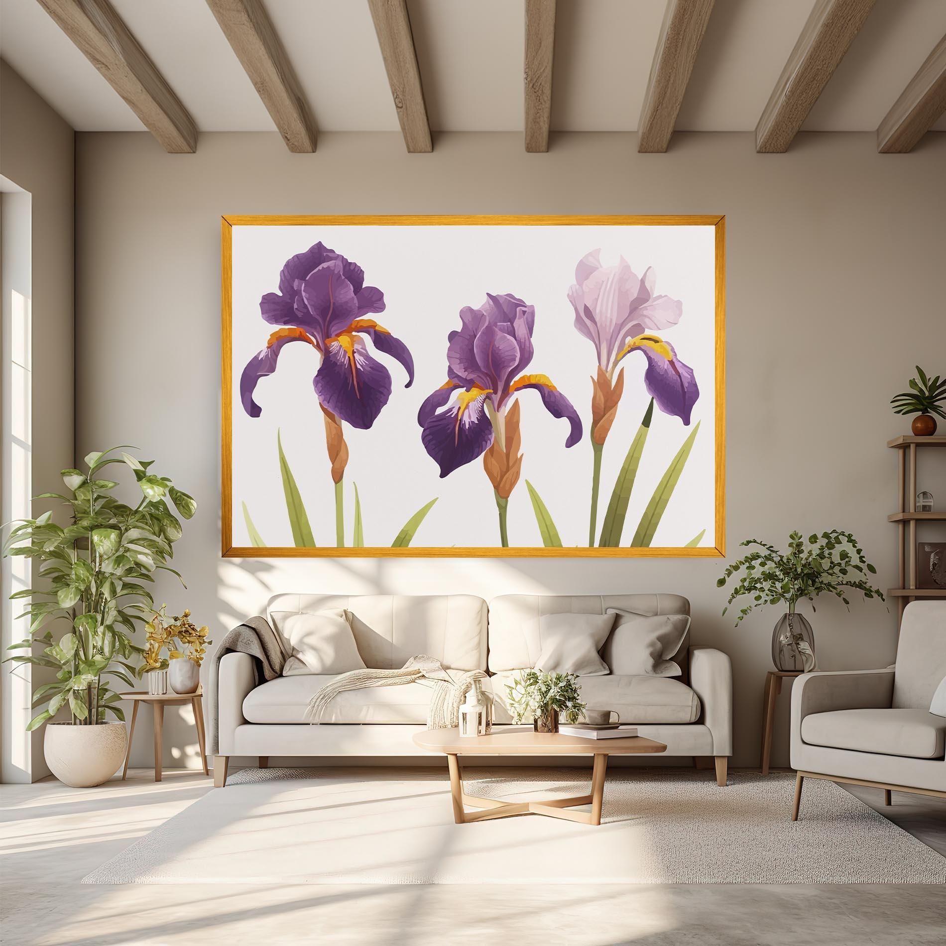 Leinwandbild Iris Leaf mockup 6
