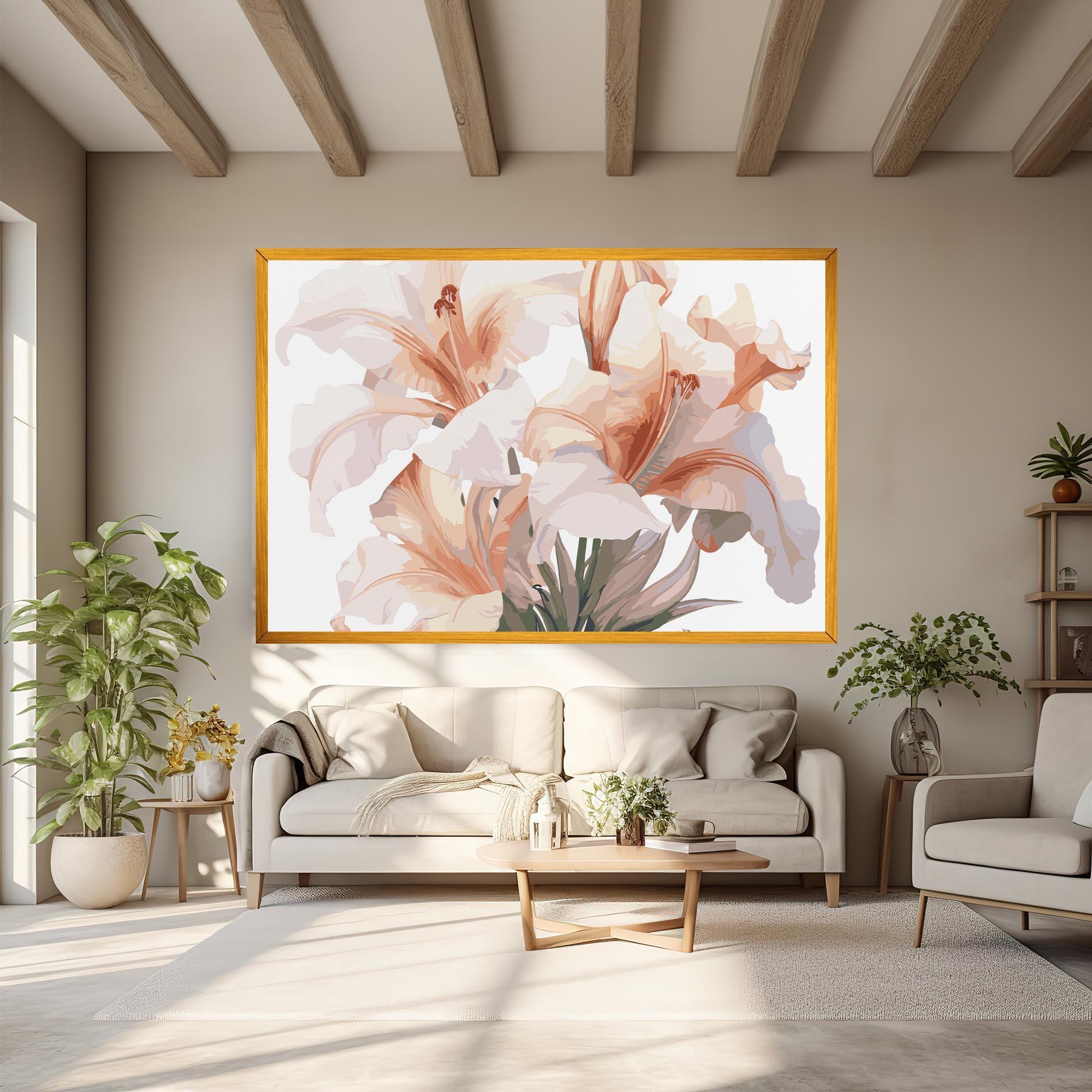 Leinwandbild Light Orange Iris mockup 6