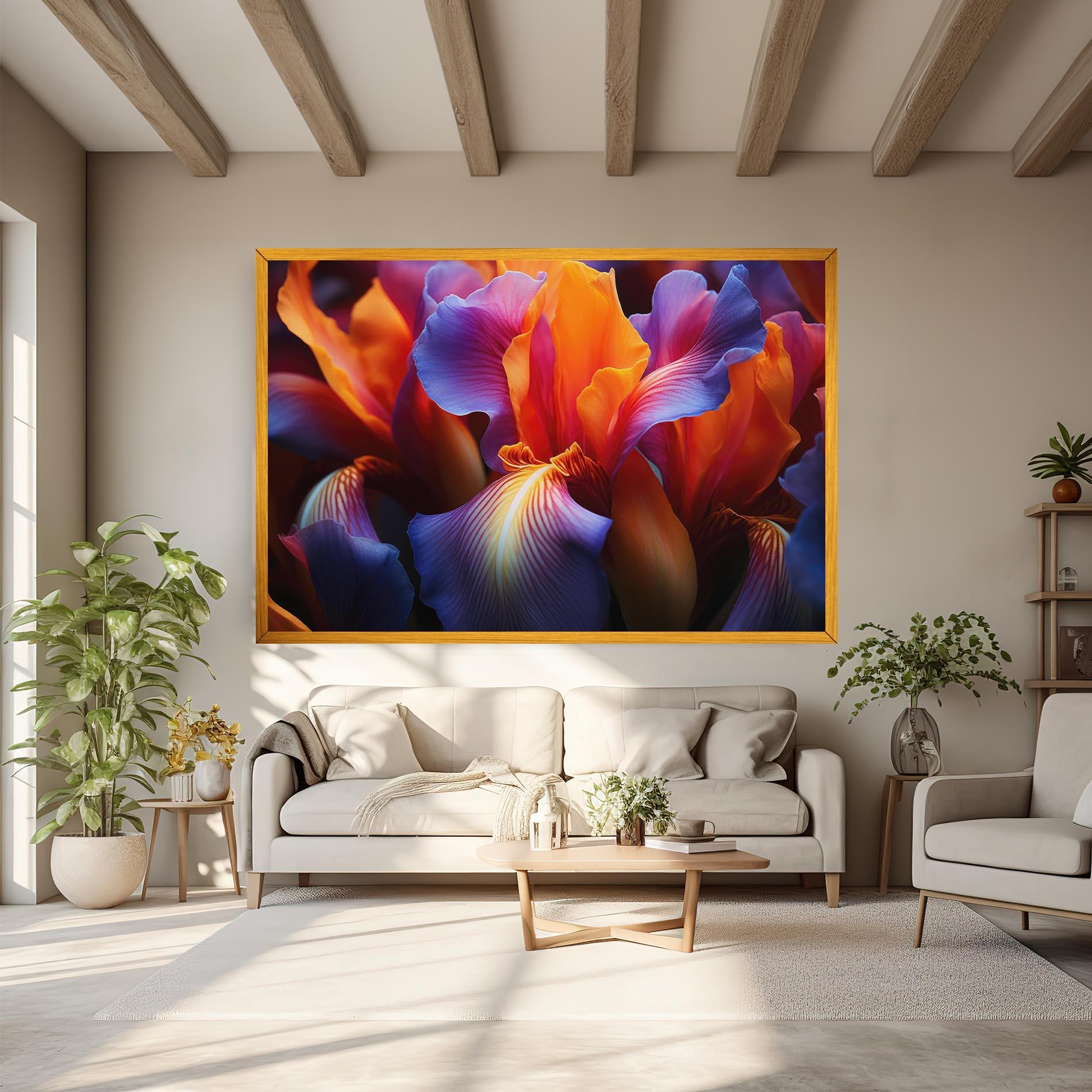 Leinwandbild Orange Purple Iris mockup 6