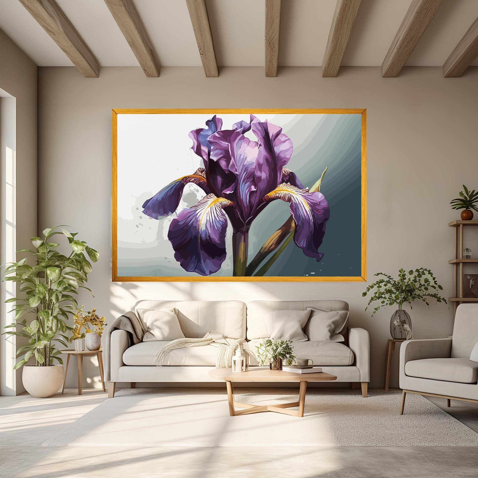 Leinwandbild Purple Blue Iris mockup 6