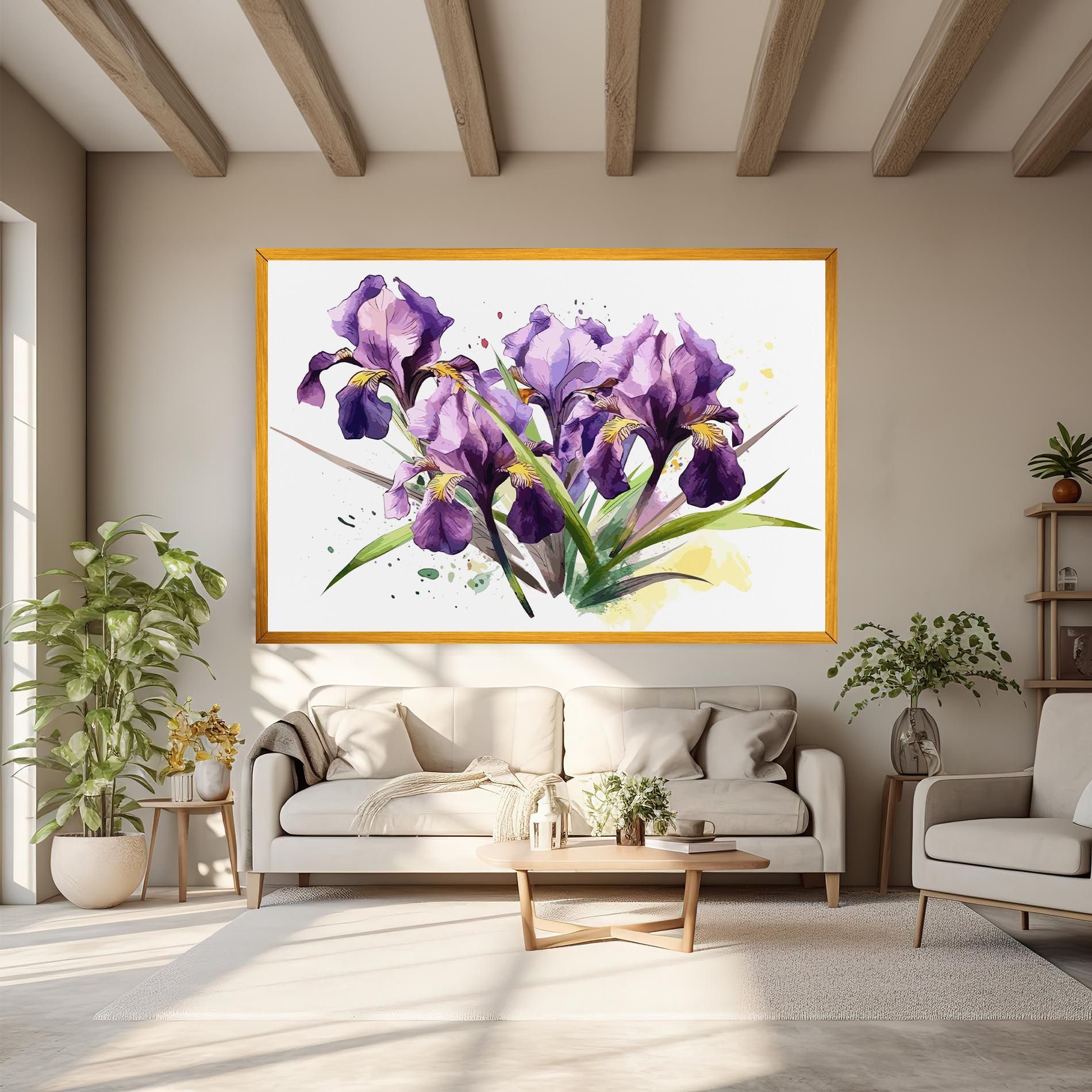 Watercolor Purple Iris mockup 6