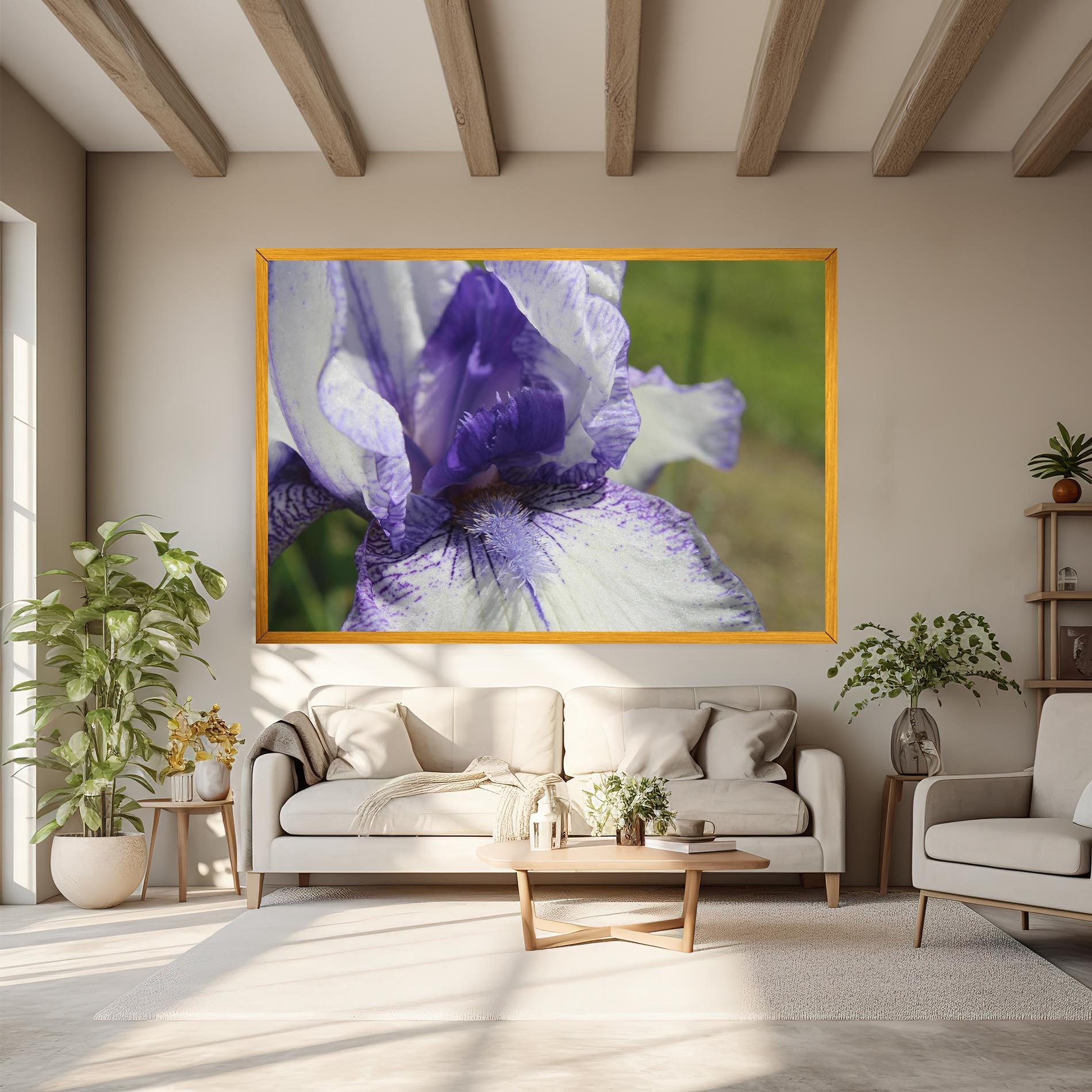 Leinwandbild White Purple Iris mockup 6