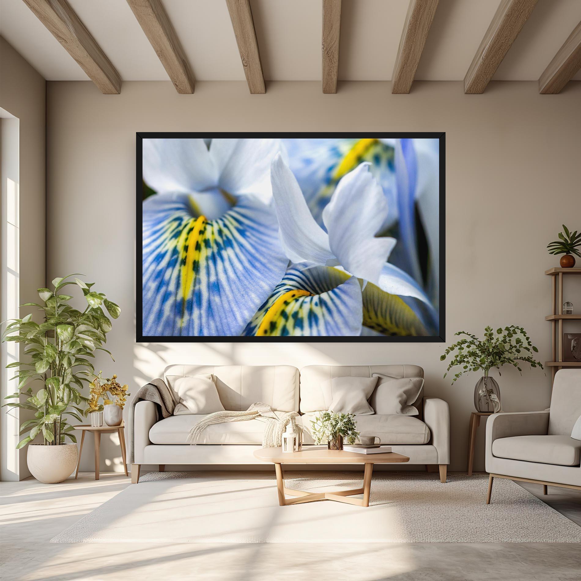Leinwandbild Blue Yellow Iris mockup 6