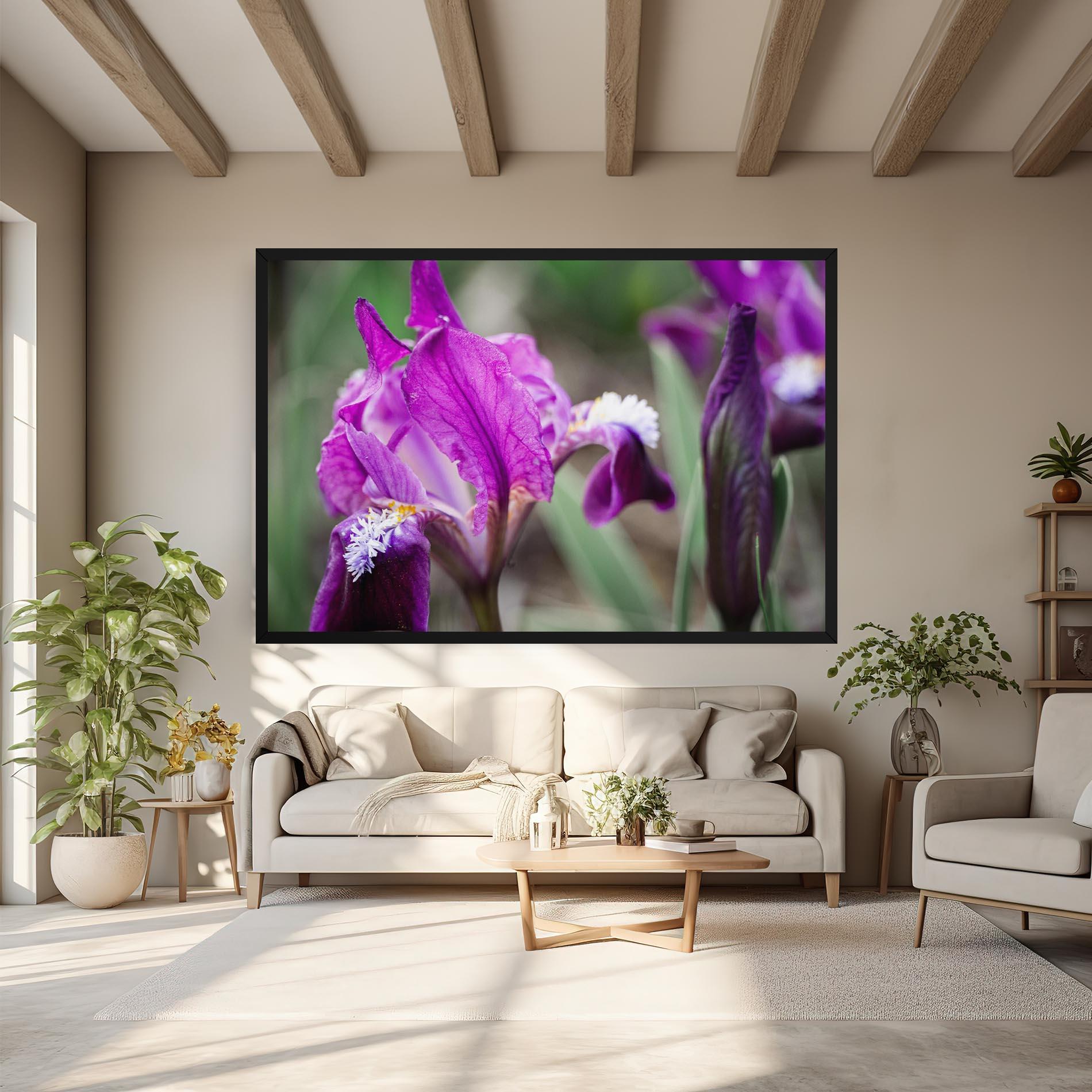 Leinwandbild Dark Pink Iris mockup 6