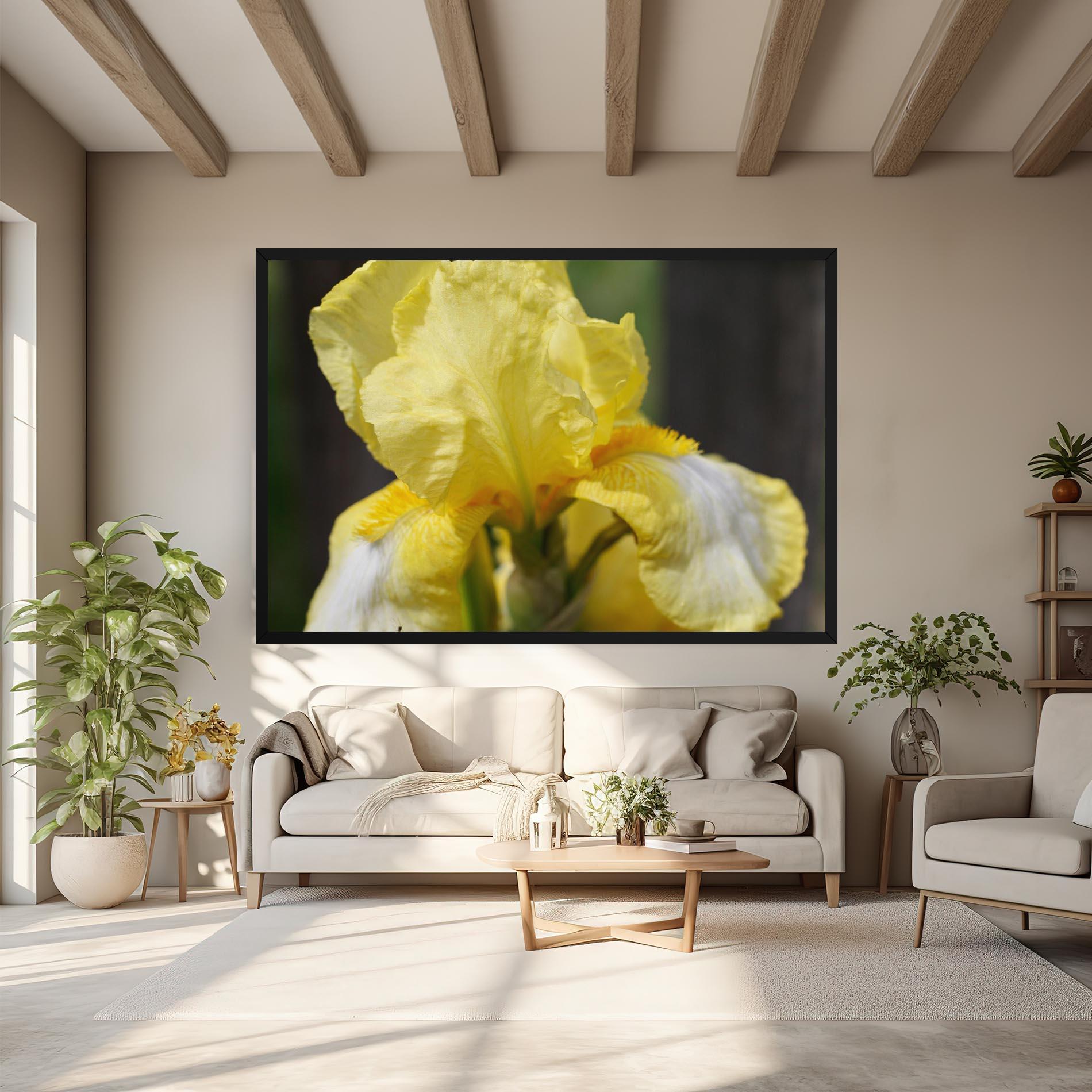 Leinwandbild Garden Yellow Iris mockup 6