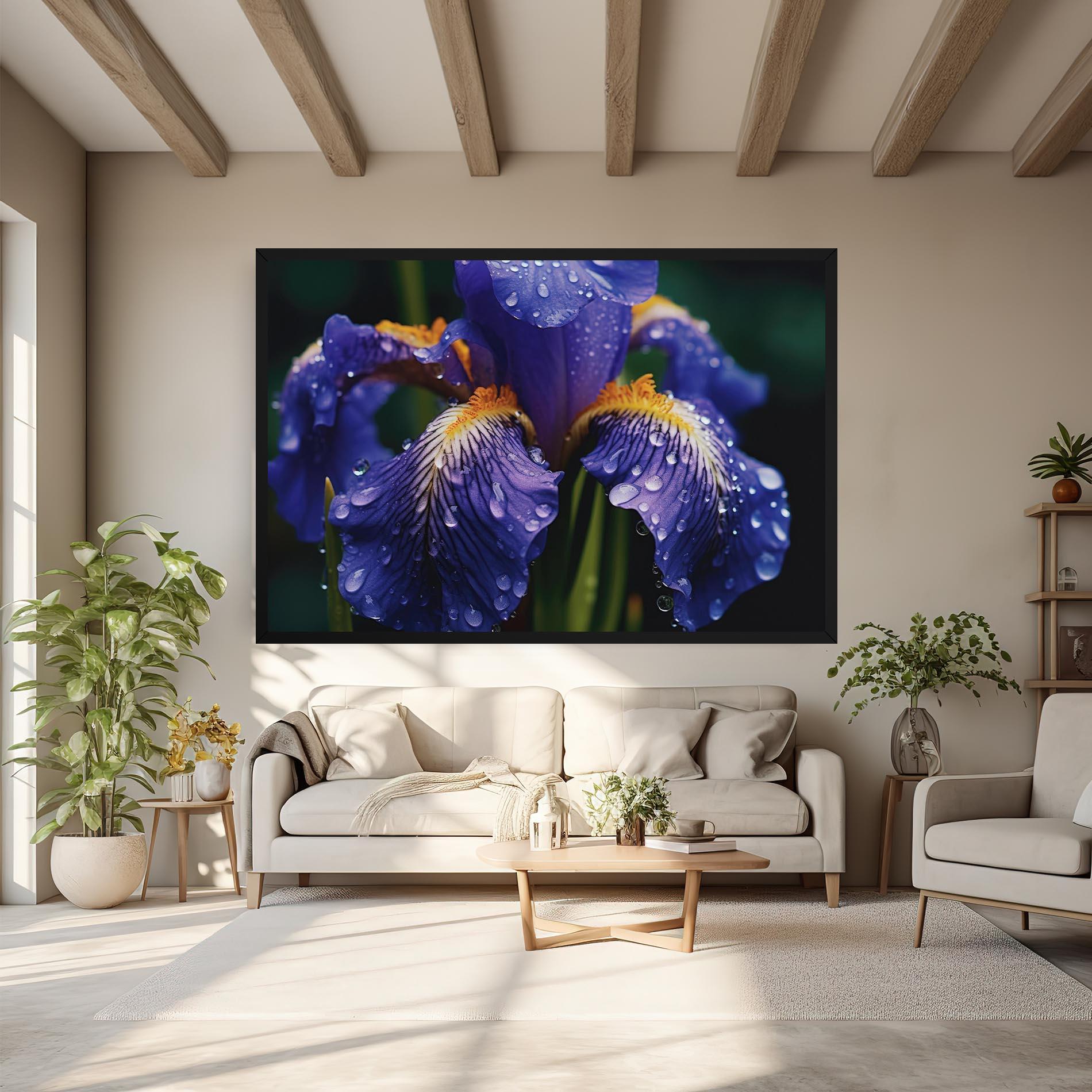 Leinwandbild Iris After Rain mockup 6
