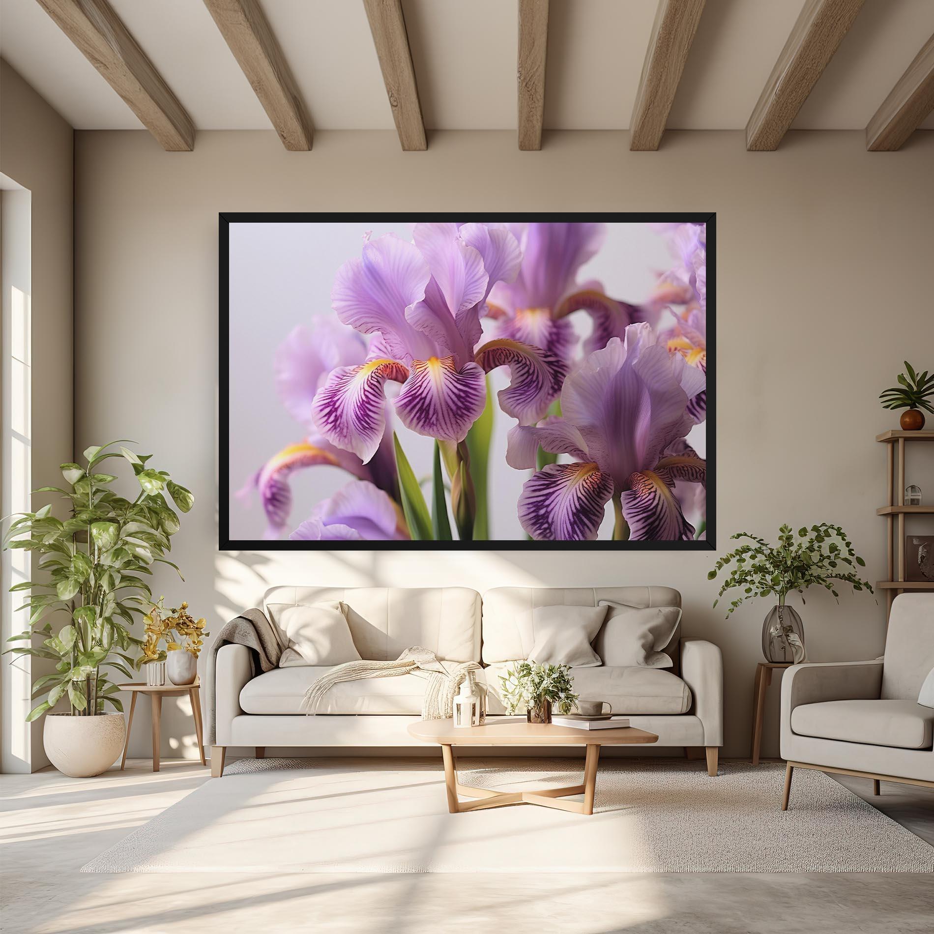 Leinwandbild Iris In Vase mockup 6